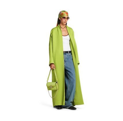 Gucci o1B3y1r0426 GG Fabric Jacquard Coat in Bright Green Size M / US 6-8 / IT 42-44 - 1 Thumbnail