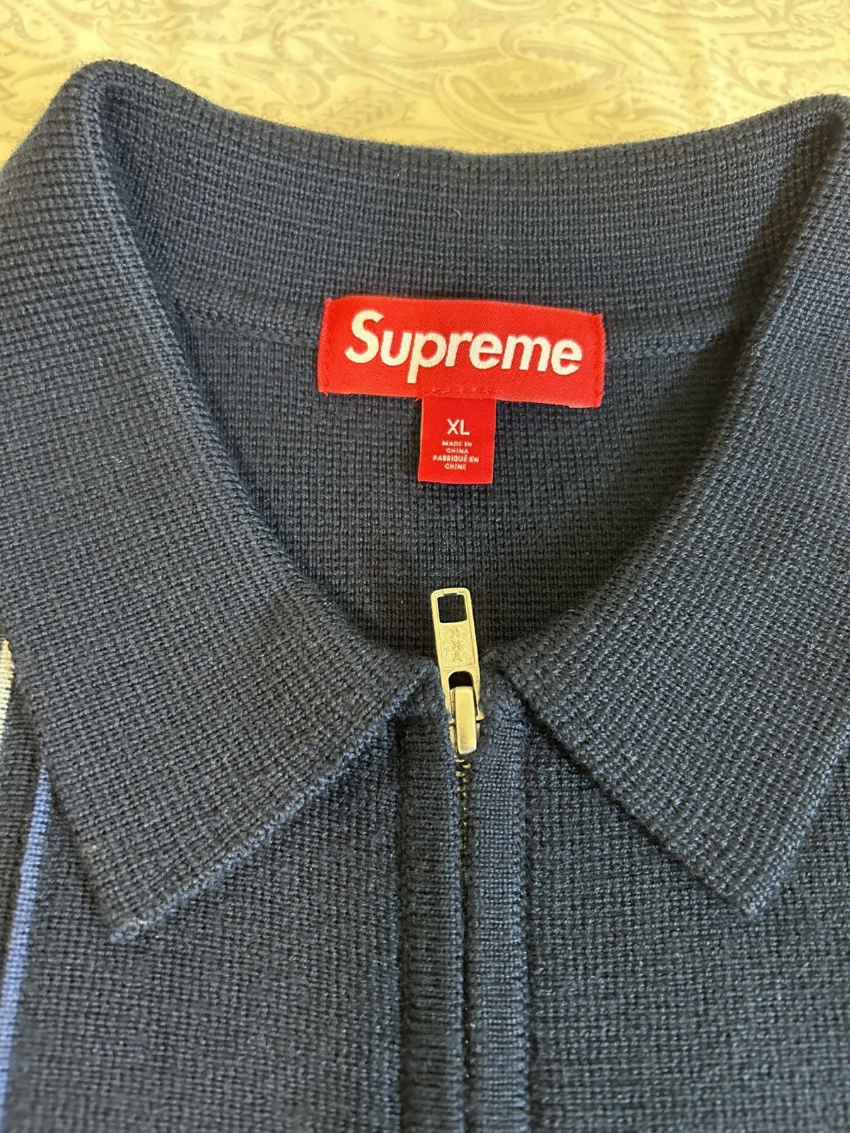 トップス Supreme Cursive Polo \"Navy Stripe Supreme Cursive Polo Navy Stripe Men's - SS25 - US