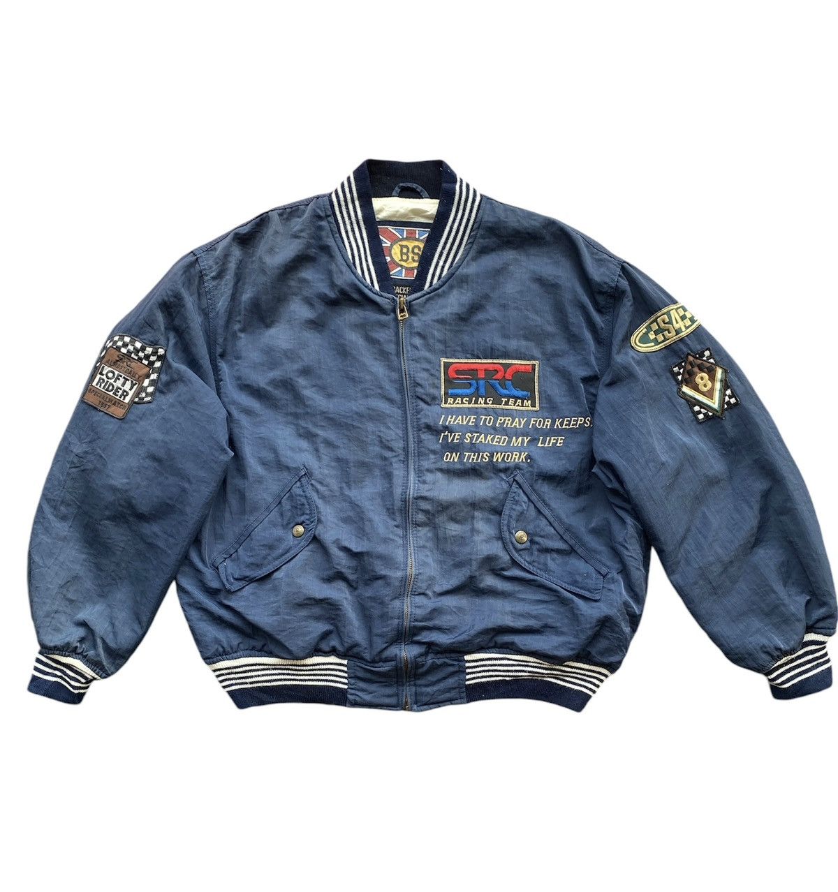 Sports Specialties × Vintage Vintage SRC racing team 80s bomber jacket zip up Size US M / EU 48-50 / 2 - 1 Thumbnail