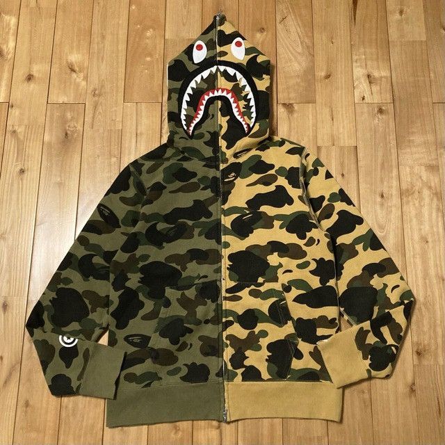 Bape BAPE 1st camo separate shark full zip hoodie a bathing ape Size US S / EU 44-46 / 1 - 1 Thumbnail