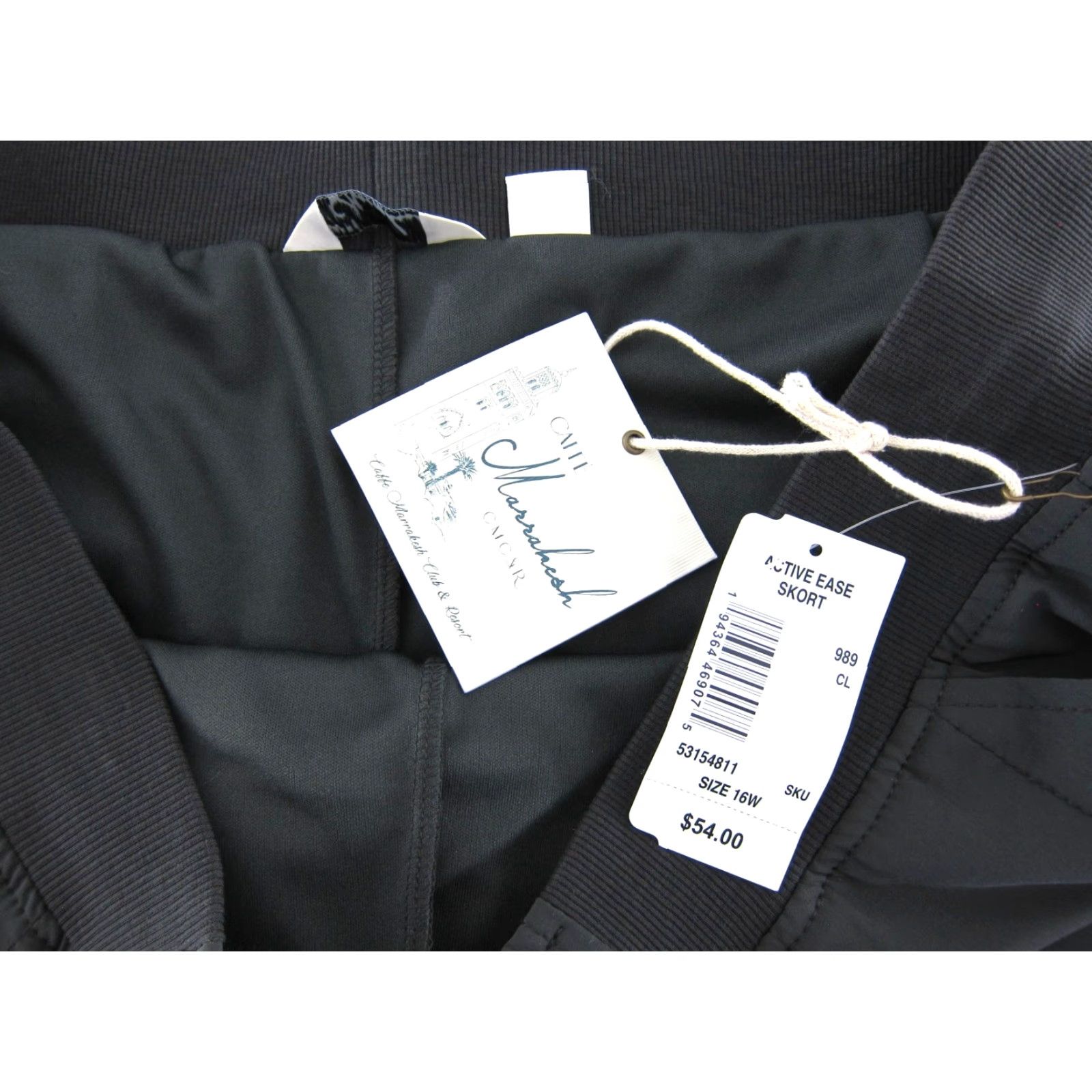 Vintage NWT Caffe Marrakesh Grey Stretch Built In Shorts Skort Skirt Active Ease 16W Women Short Gray 40" waist 49" hip 19.5" waist to bottom hem Size 38" / US 16 / IT 52 - 4 Thumbnail