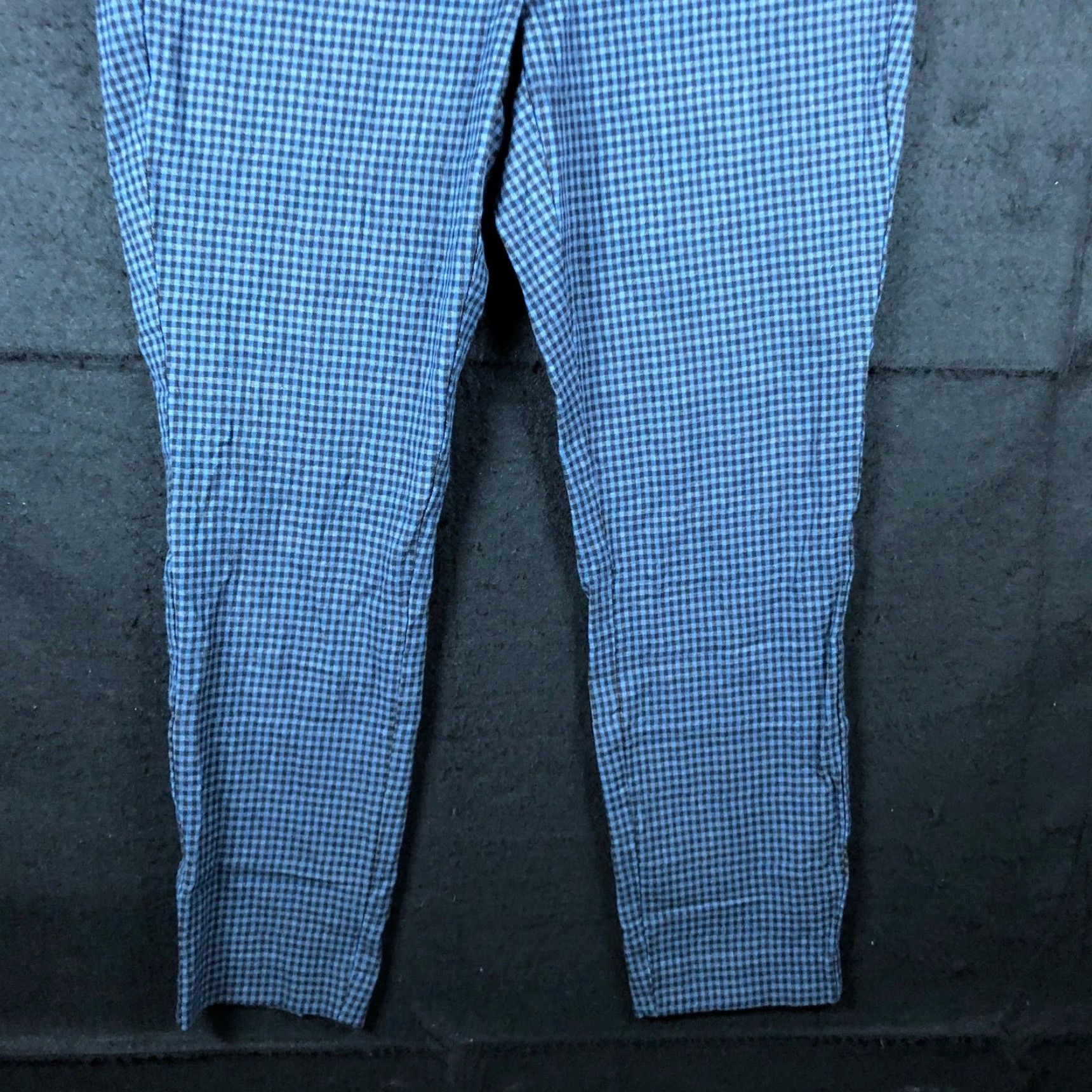 Loft VINTAGE LOFT Womens Pants Blue Black Gingham Petite Mid Rise Marisa Stretch 6P Size 28" / US 6 / IT 42 - 3 Thumbnail