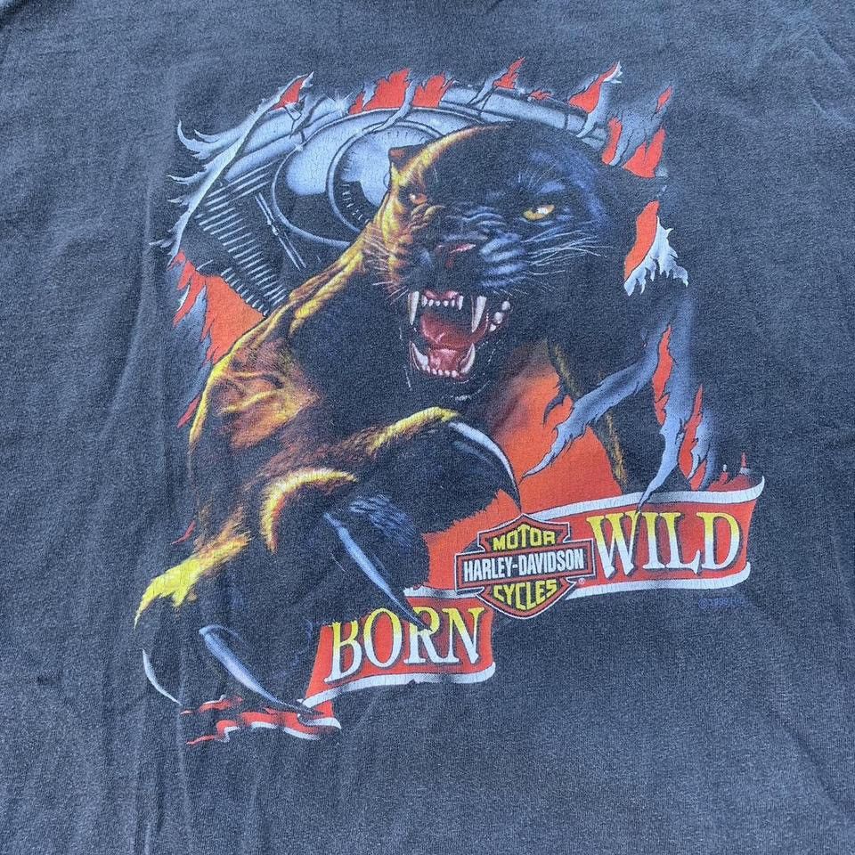 Harley Davidson × Vintage Vintage 90s Black Panther Harley Davidson Born to be wild Size US XXL / EU 58 / 5 - 2 Thumbnail