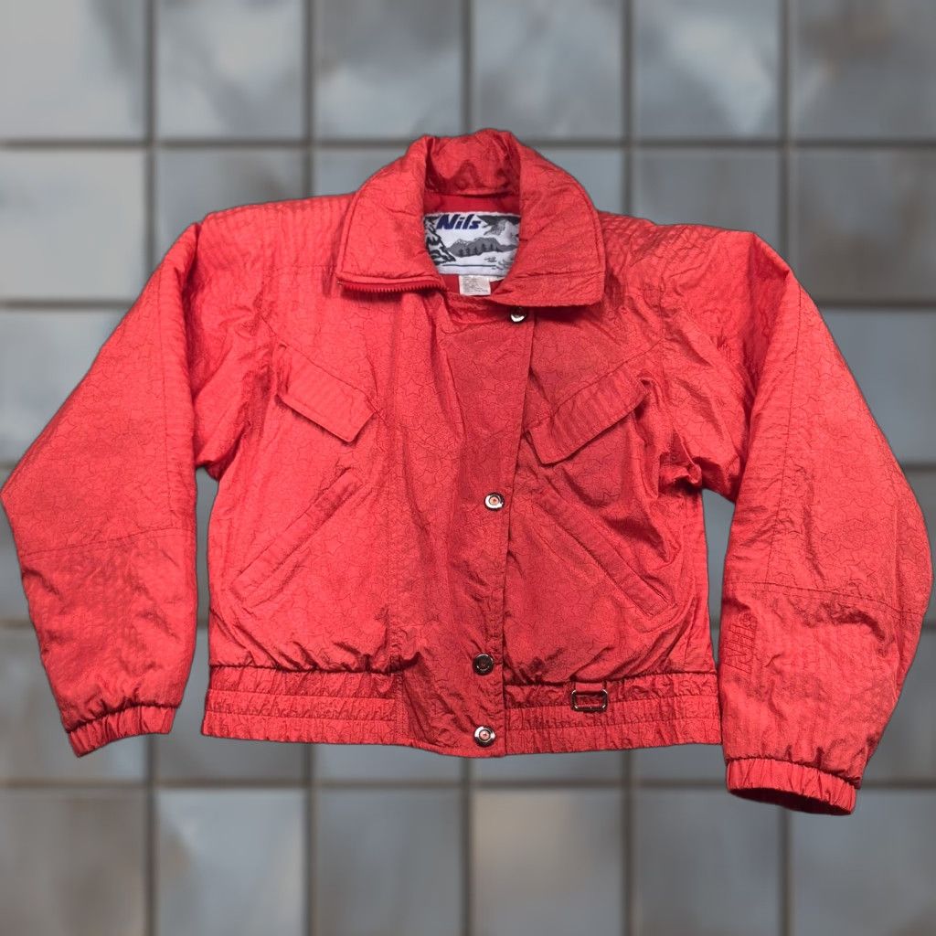 Vintage VINTAGE Nils Jacket Womens 4 Red Star Print Insulated Nylon Bomber Ski Allover Geometric 80s Womens Size S / US 4 / IT 40 - 1 Thumbnail
