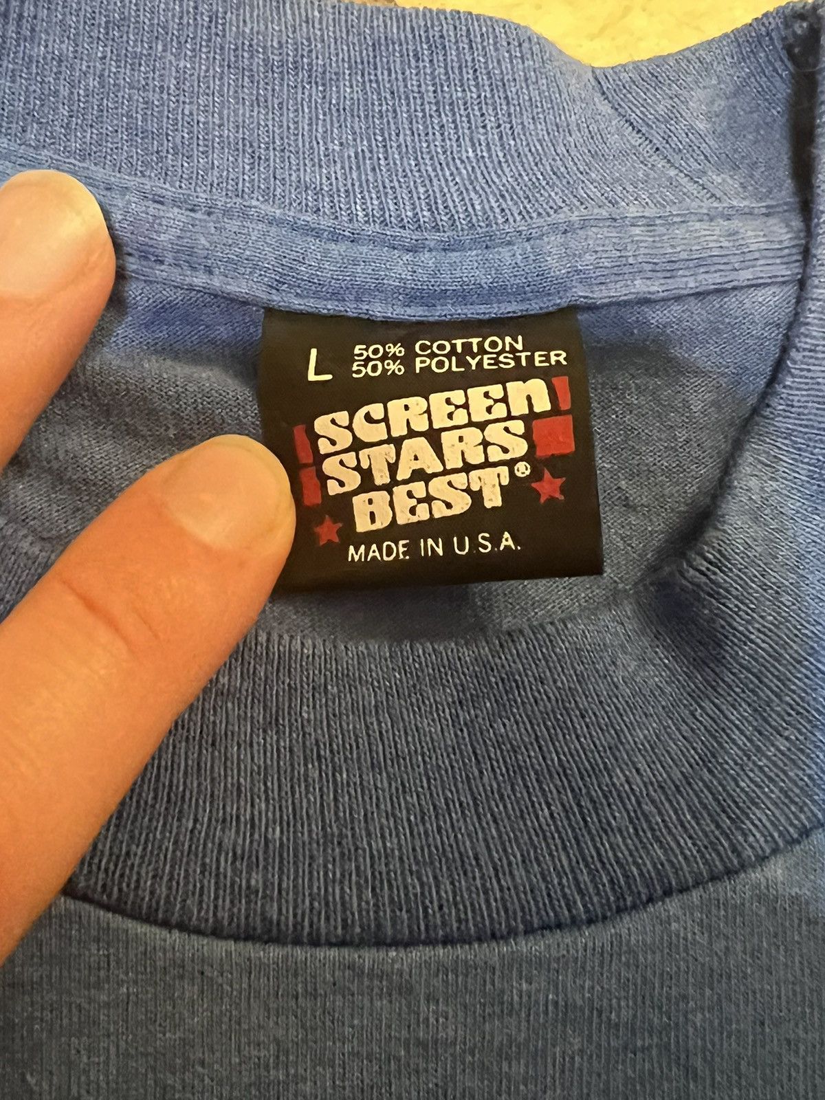 Vintage Treeline Biscuit Company Tee Screen Star Best Large Blue Size US L / EU 52-54 / 3 - 3 Thumbnail