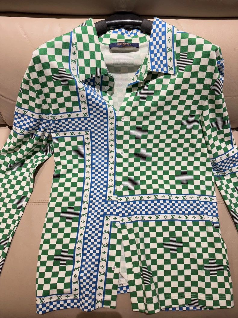 Louis Vuitton Louis Vuitton Full-print checkerboard print knit slim long- Size US L / EU 52-54 / 3 - 1 Thumbnail
