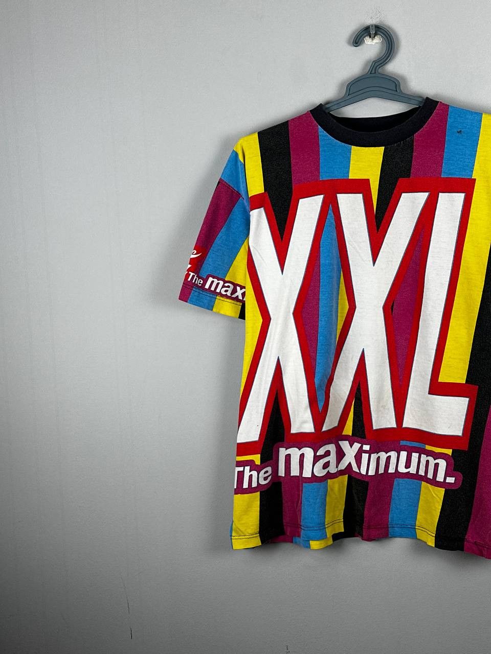 Coca Cola Vintage 90s Coca-Cola The Maximum Striped T SHIRT Size US XXL / EU 58 / 5 - 2 Thumbnail