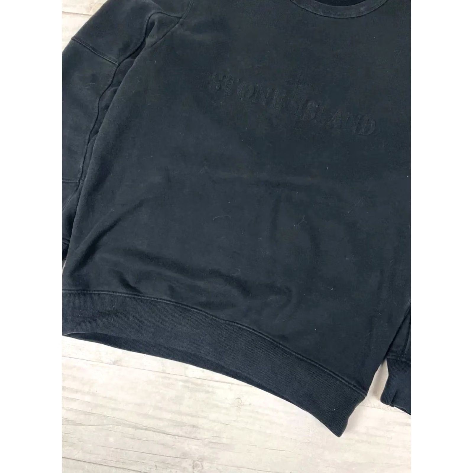 Stone Island Stone Island Sweatshirt Men L Black Garment Dyed Intarsia Logo Crew Neck Pullover Size L Color Black Logo Detail 90s? Size US L / EU 52-54 / 3 - 3 Thumbnail