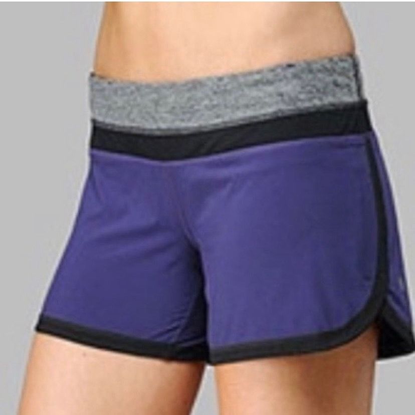 image of Lululemon Groovy Run Short Purple Black Swift Ultra 6, Women's (Size 28)