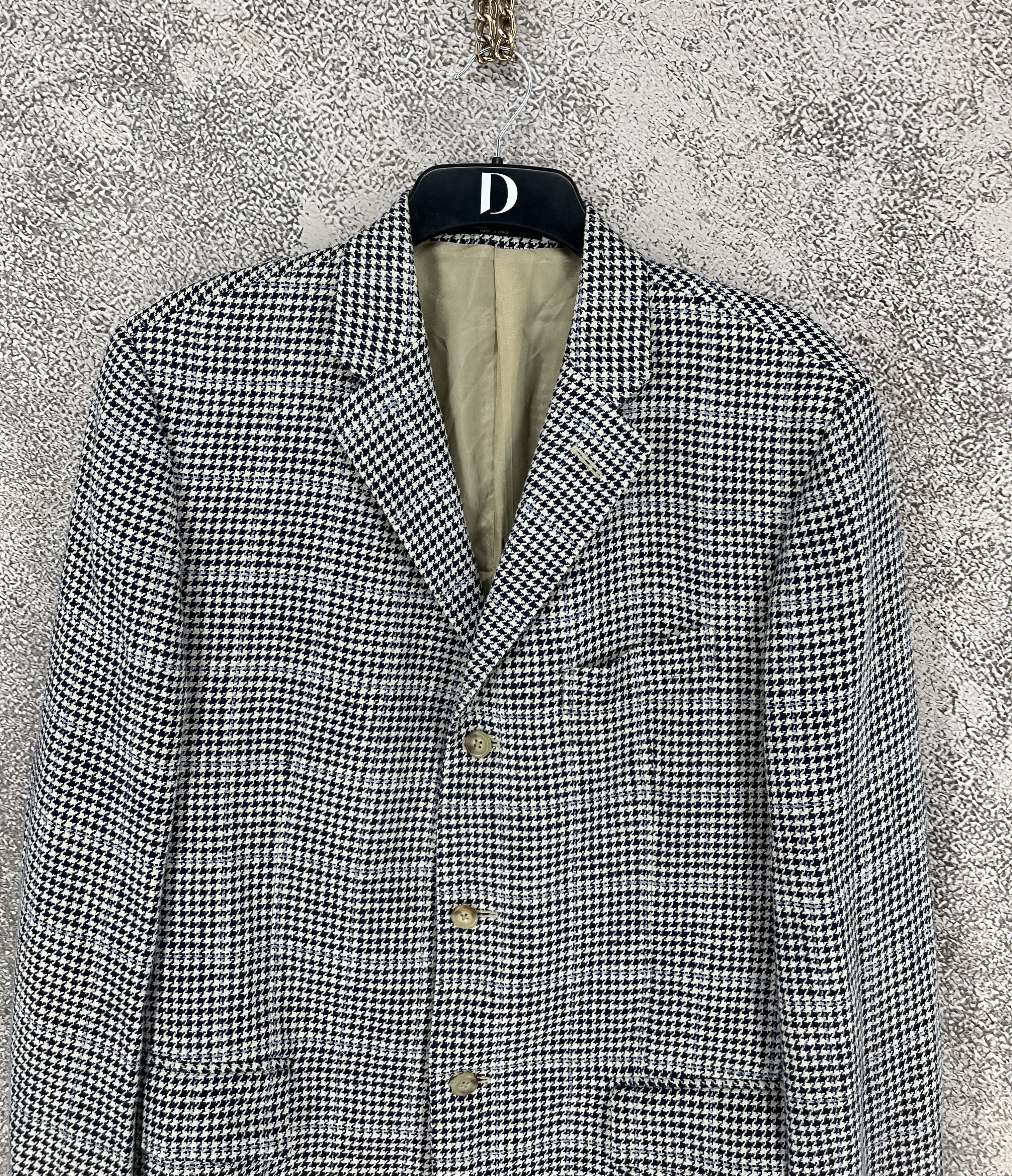 Polo Ralph Lauren POLO RALPH LAUREN Herringbone Blazer Jacket Made in Italy Size 44R - 6 Thumbnail