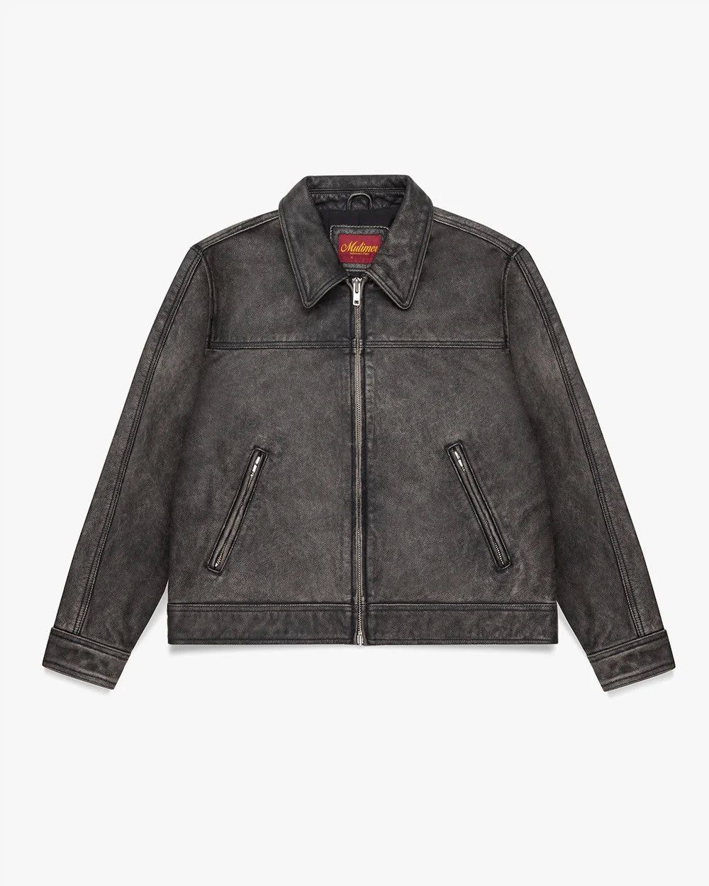 Mutimer Mutimer aged heavy wash Leather Jacket | Grailed