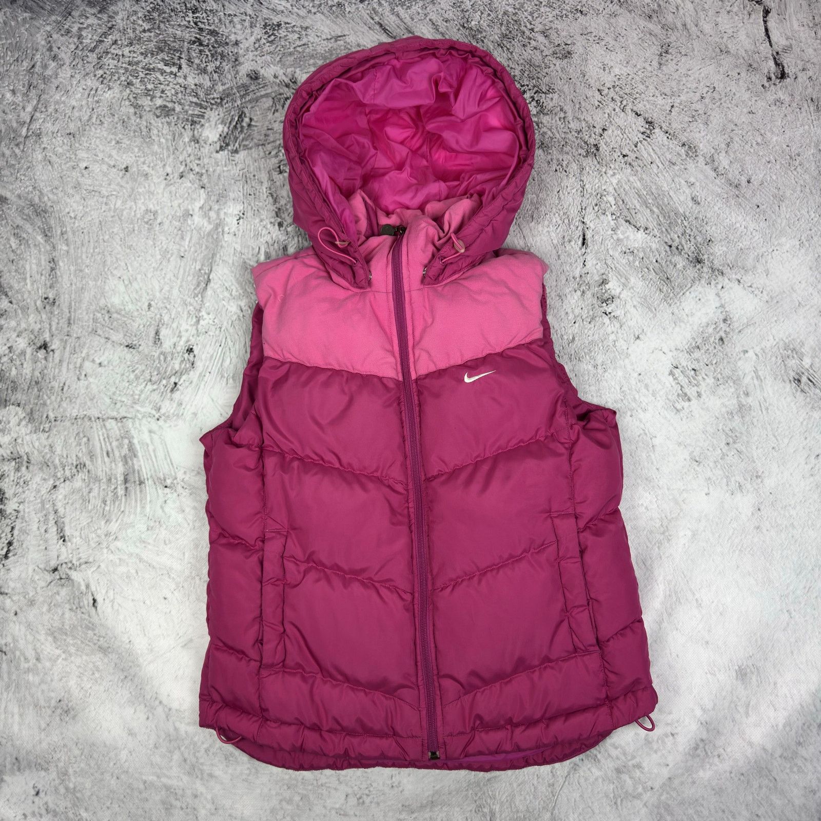 Nike Nike Women's Pink Hooded Outdoor Full Zip Puffer Vest Medium Size M / US 6-8 / IT 42-44 - 1 Thumbnail