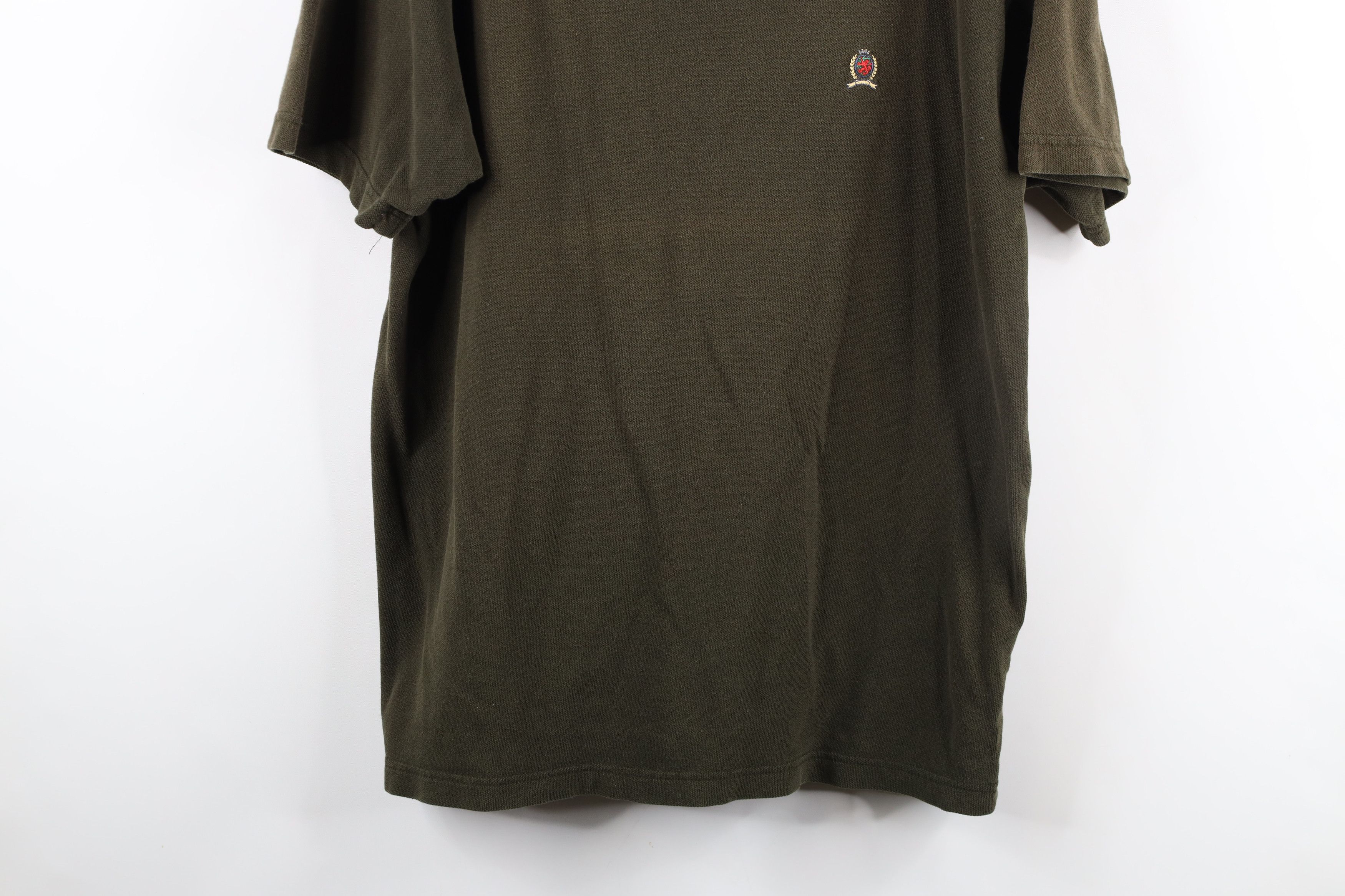 Tommy Hilfiger × Vintage Vintage 90s Tommy Hilfiger Pique Cotton Heavy T-Shirt Green Size US M / EU 48-50 / 2 - 3 Thumbnail