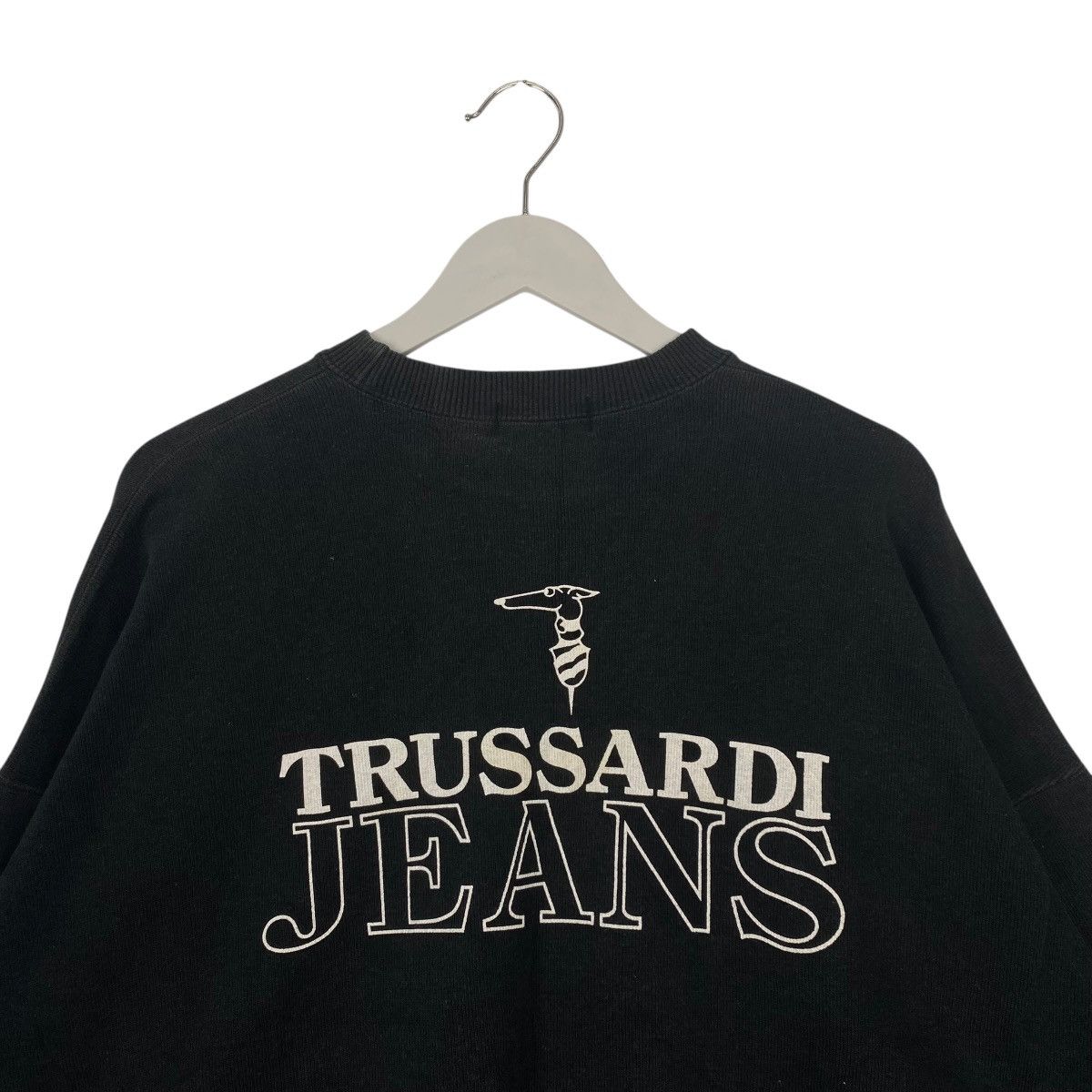 Other Vintage Trussardi Jeans Sweatshirt Crewneck Black Big Logo Size US M / EU 48-50 / 2 - 1 Thumbnail
