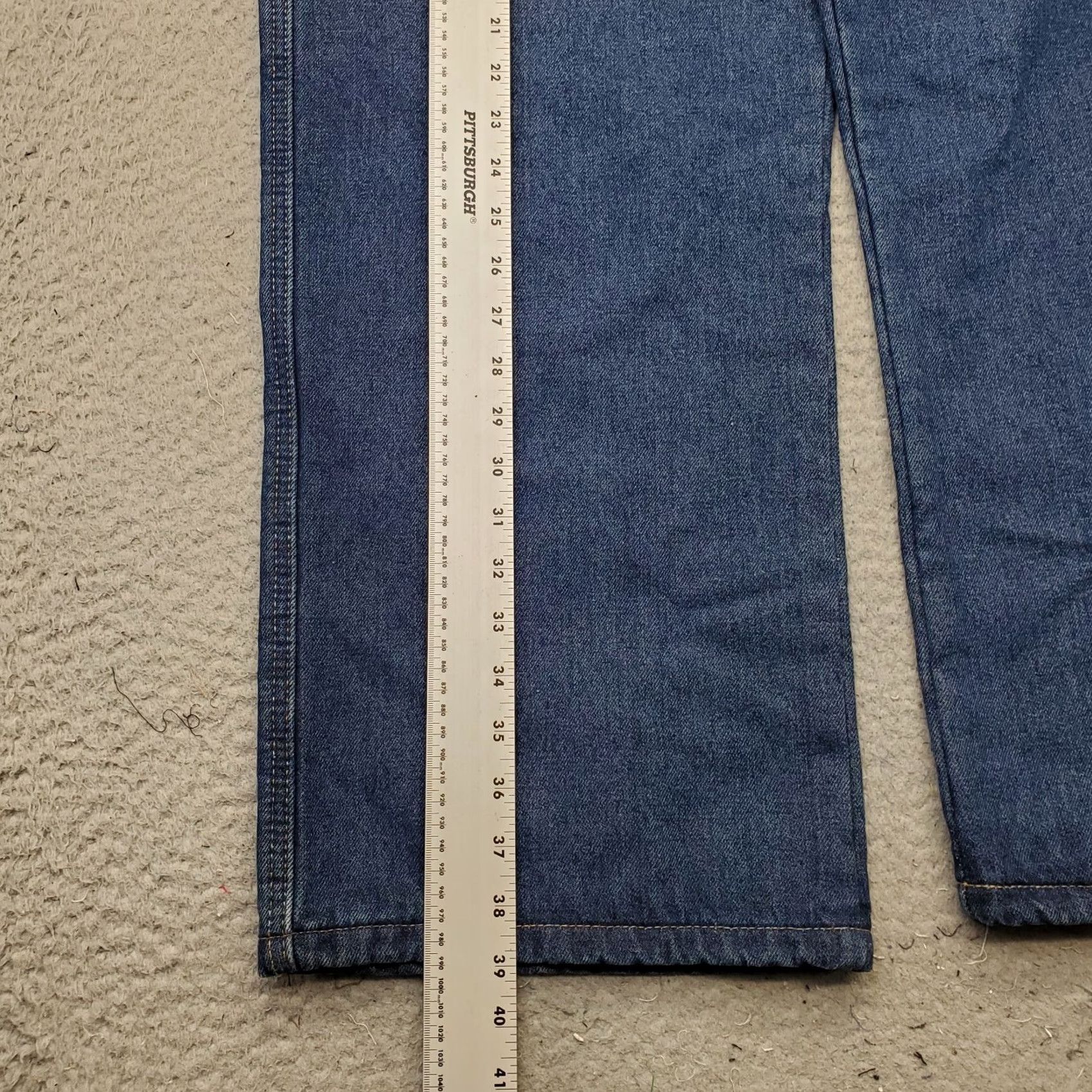 Vintage Smith's Workwear Jeans Mens 42x30 Blue Denim Stretch Comfort Straight Streetwear Size US 42 / EU 58 - 5 Thumbnail