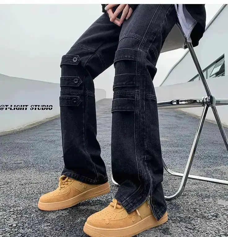 Japanese Brand Hip-hop streetwear men's and women's jeans Size US 32 / EU 48 - 1 Thumbnail