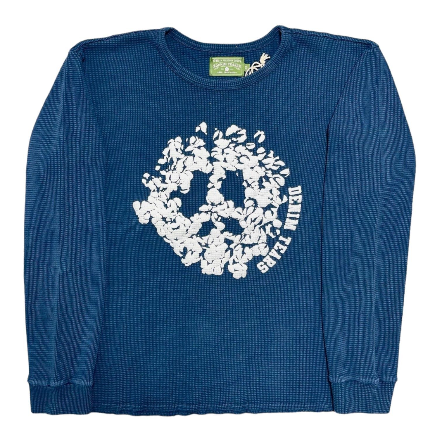 Denim University Thermal Long Sleeve Tee Shirt Navy