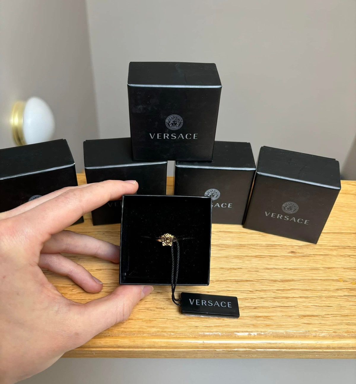 Versace Versace Gold Medusa Ring - Size: 17IT / 8US Size ONE SIZE - 2 Thumbnail