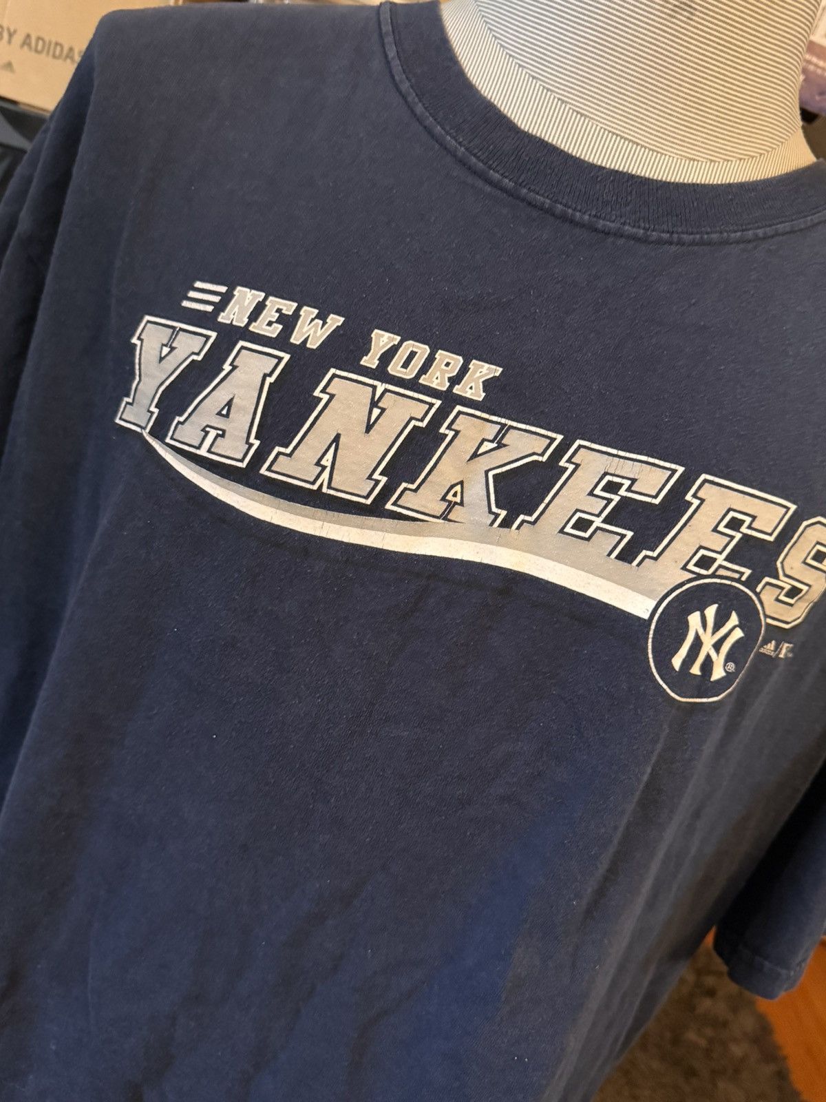 New York Yankees Thrifted Vintage Adidas New York Yankees Tee Size US L / EU 52-54 / 3 - 6 Thumbnail