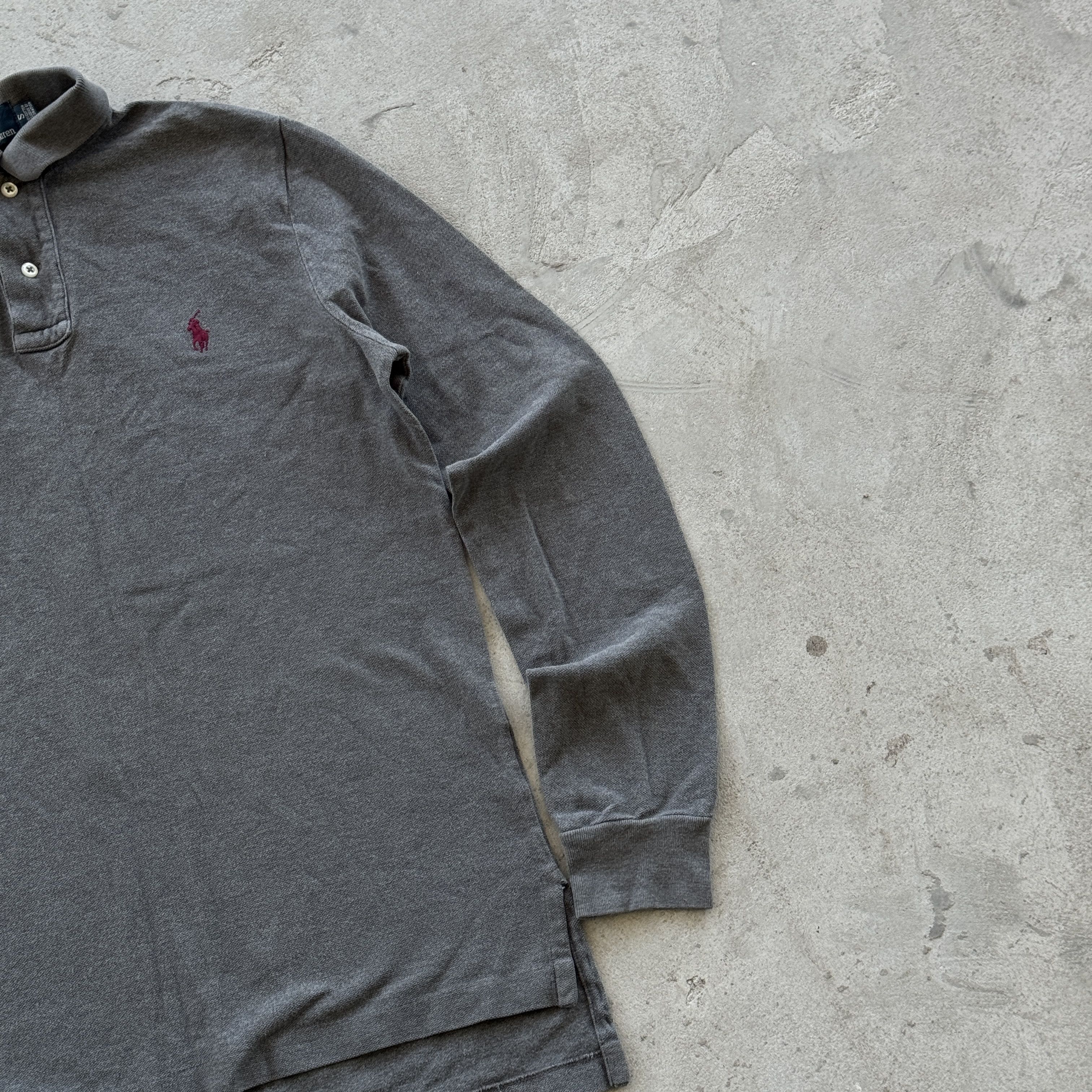 Polo Ralph Lauren Polo Ralph Lauren Grey Long Sleeve Custom Fit Shirt S Size US S / EU 44-46 / 1 - 2 Thumbnail