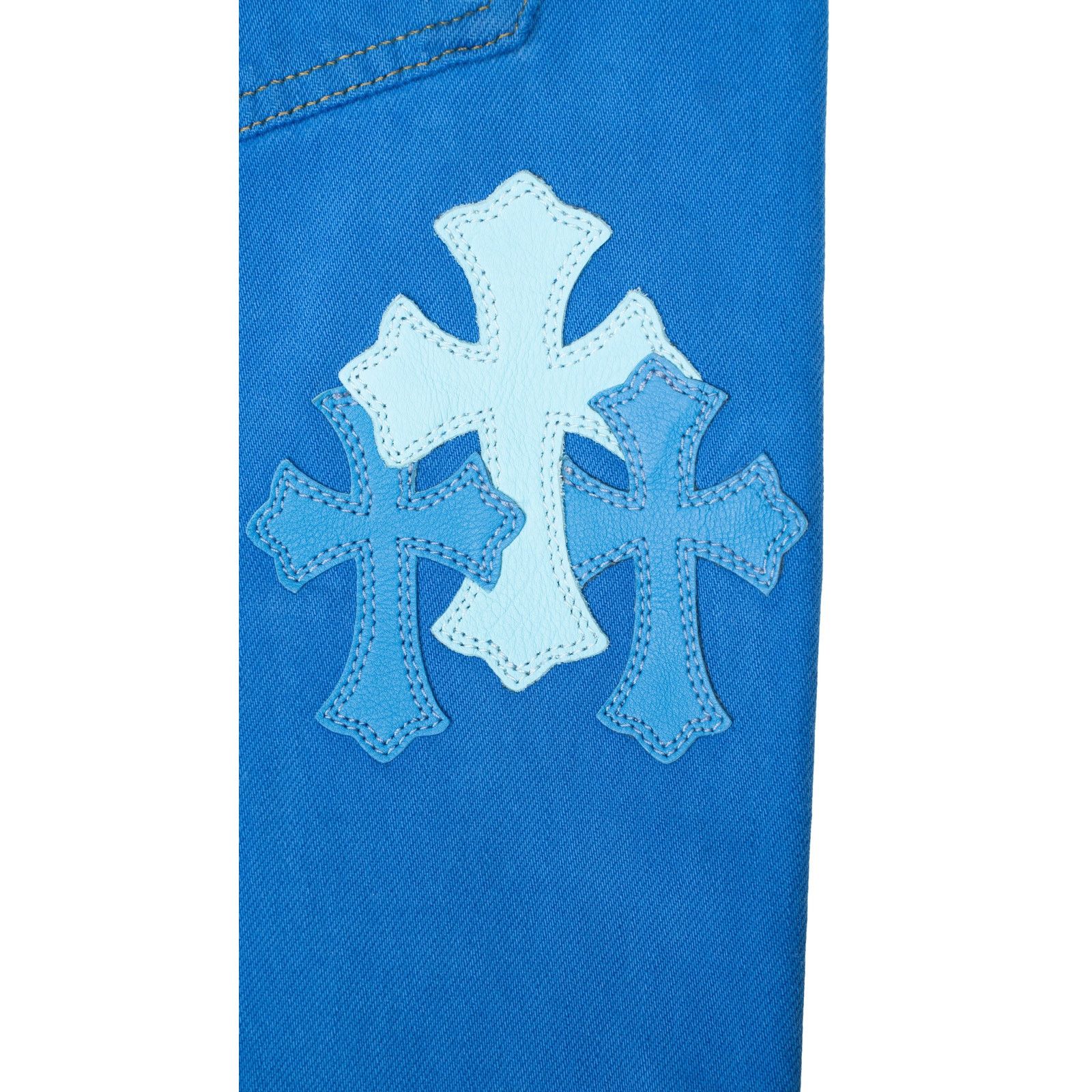 Chrome Hearts London Exclusive Blue Cross Patch Jeans Size US 36 / EU 52 - 6 Thumbnail