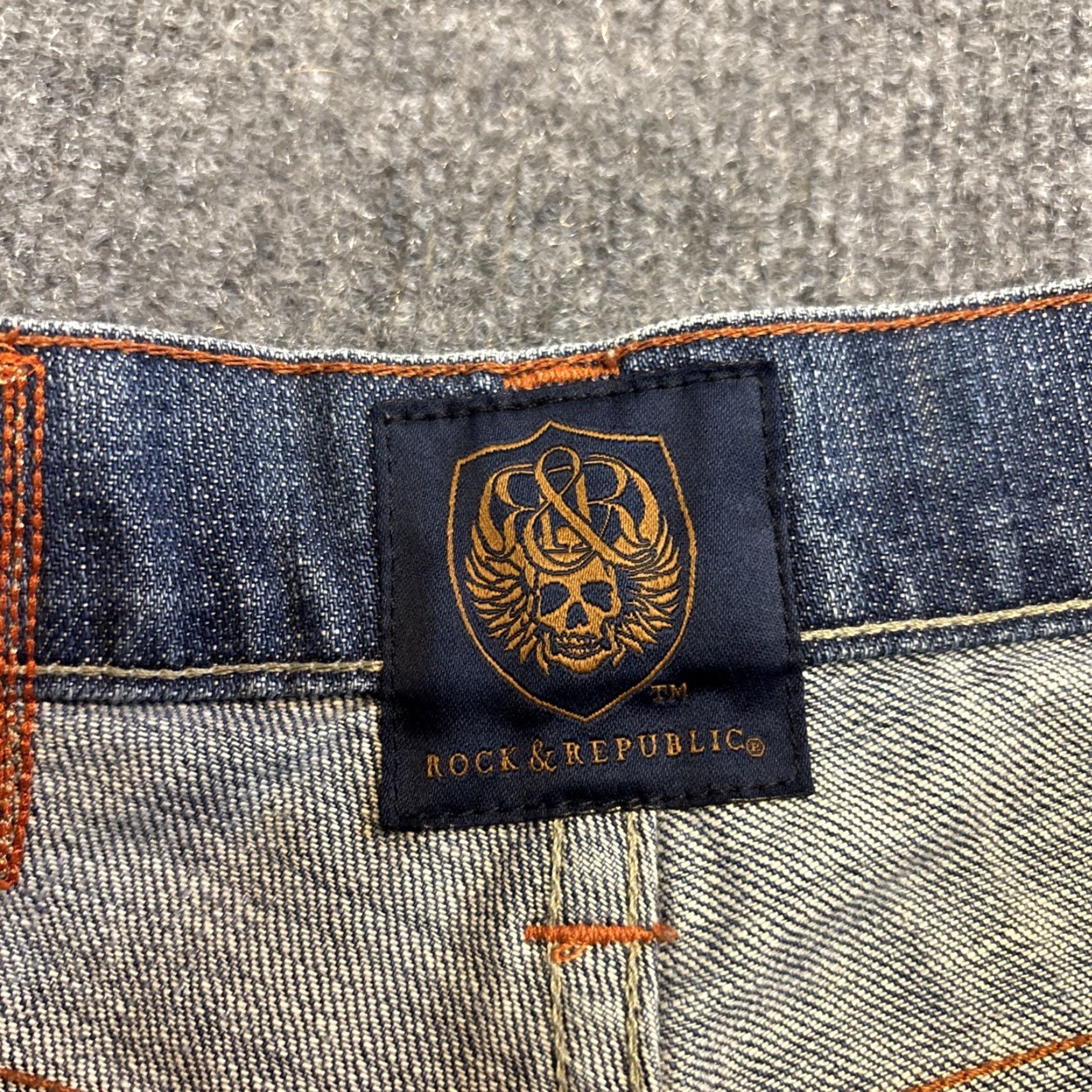 Vintage Rock and Republic Denim Jeans Size 32 Button Fly Medium Wash Flare Women Blue Size 24" / US 00 / IT 34 - 5 Thumbnail