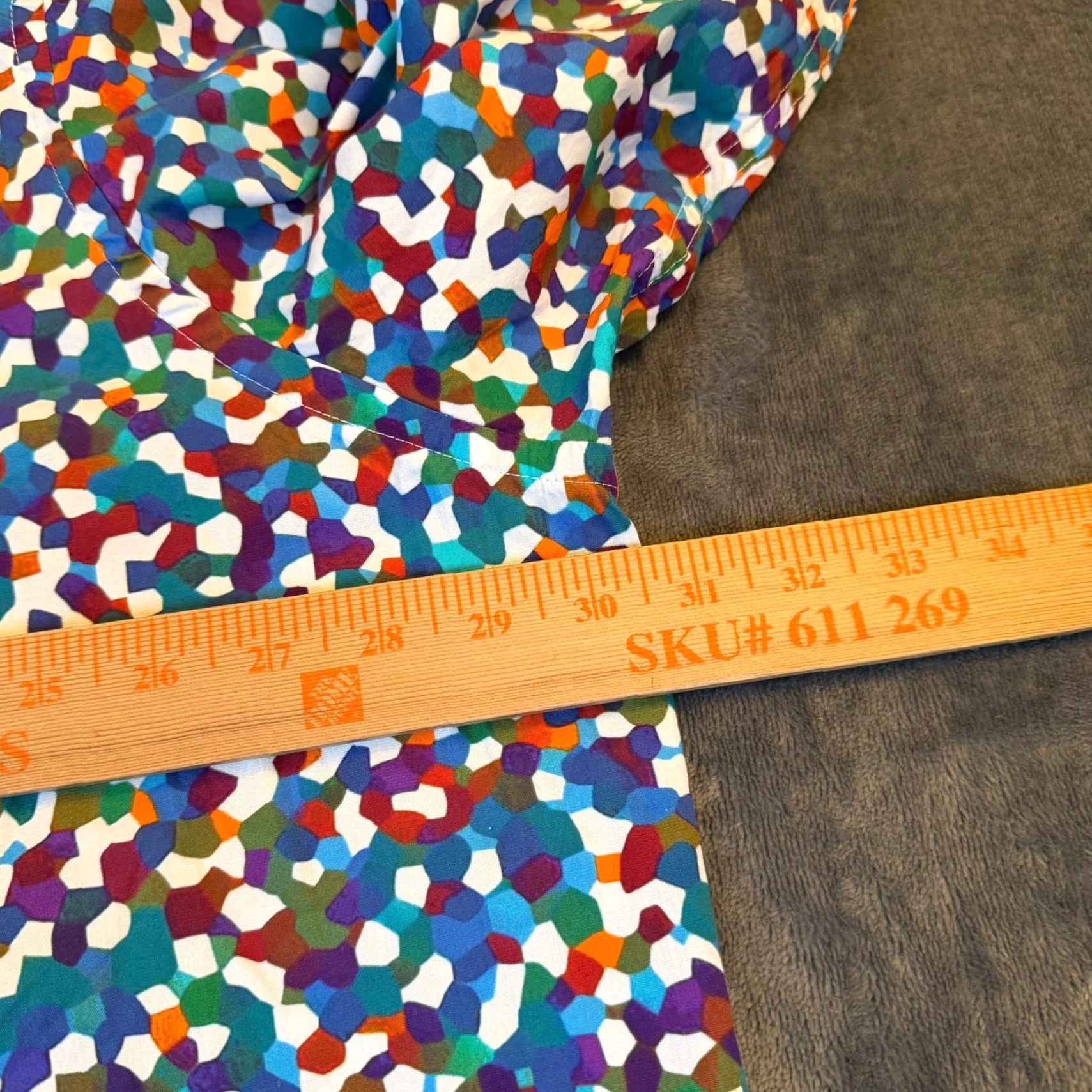 Cremieux Cremieux Multicolor Mosaic Geometric Stretch Shirt 4XT Mens Big & Tall/Casual Button-Front Collared Long Sleeve Size US XXL / EU 58 / 5 - 7 Thumbnail