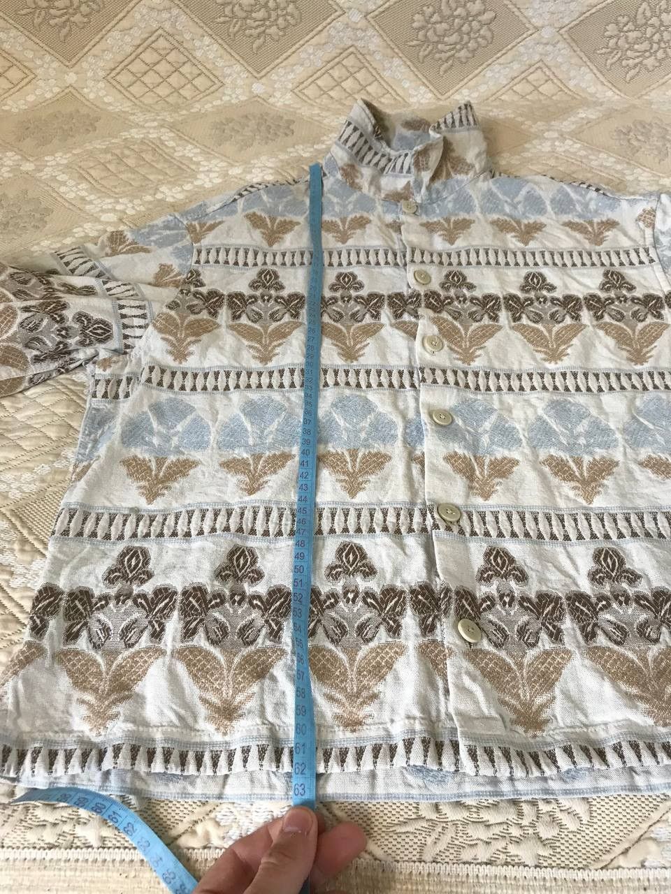 Zara 🔥 Zara Geometric Jacquard Shirt Ecru Beige Hawaiian Art Size US M / EU 48-50 / 2 - 12 Thumbnail