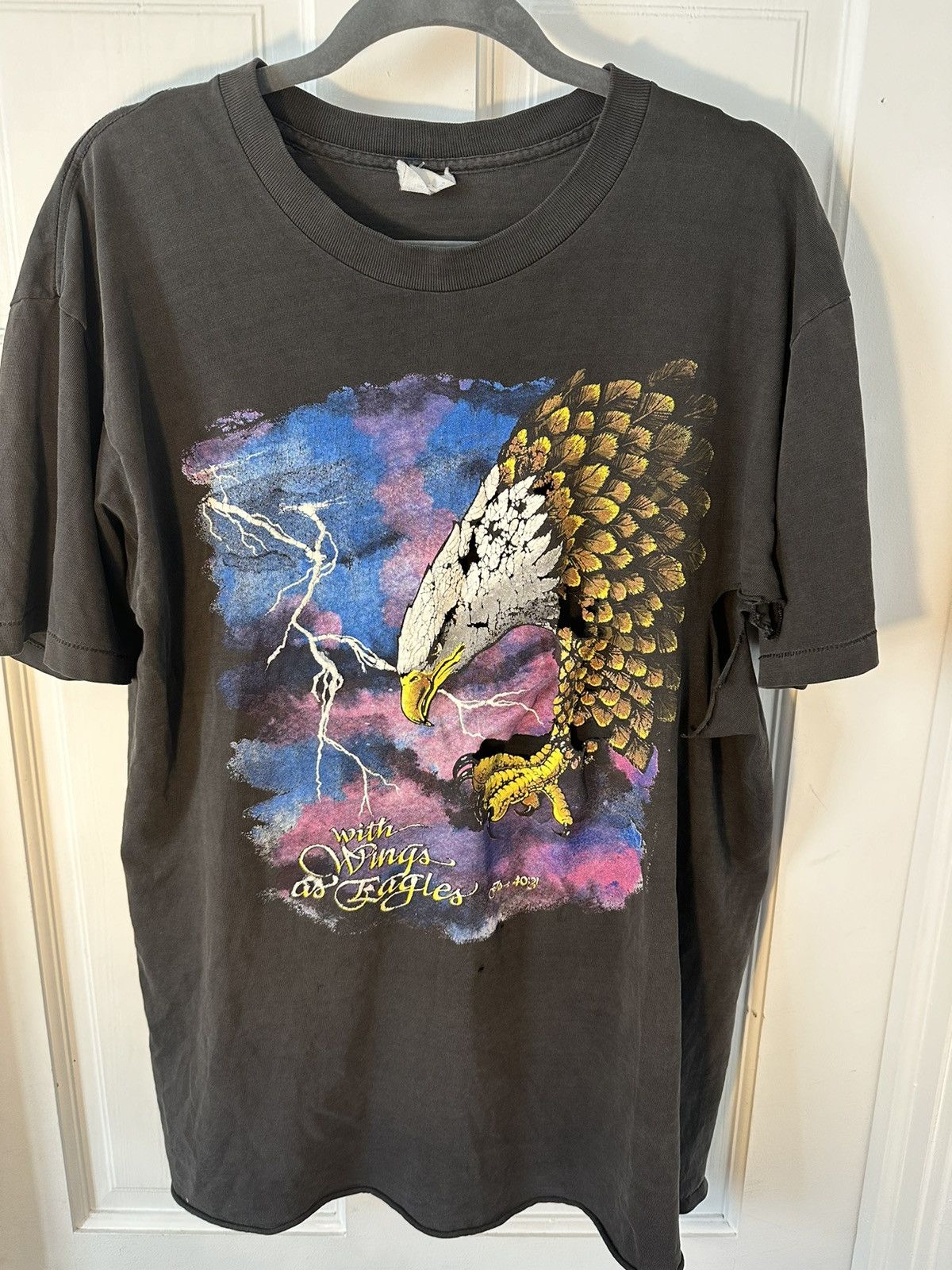 Vintage Vintage 1970s distressed eagle shirt Size US XL / EU 56 / 4 - 1 Thumbnail