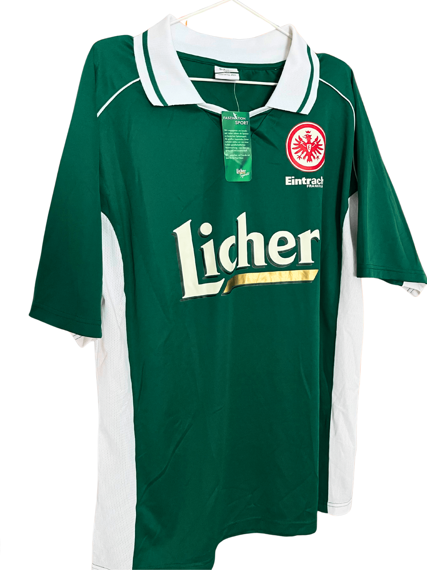 Eintracht Frankfurt Licher Green Football Shirt XL/XXL - Main Image