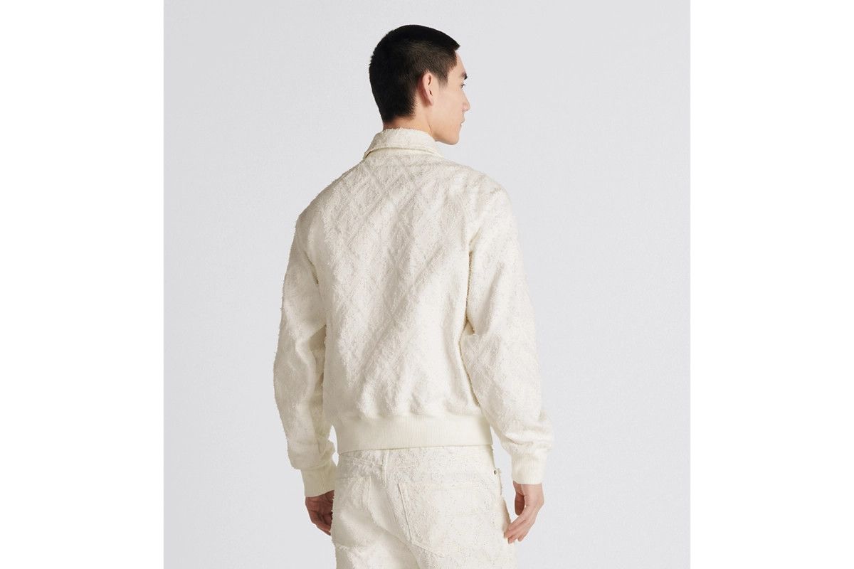 o1w1db11024 Zipped Bomber Jacket in White