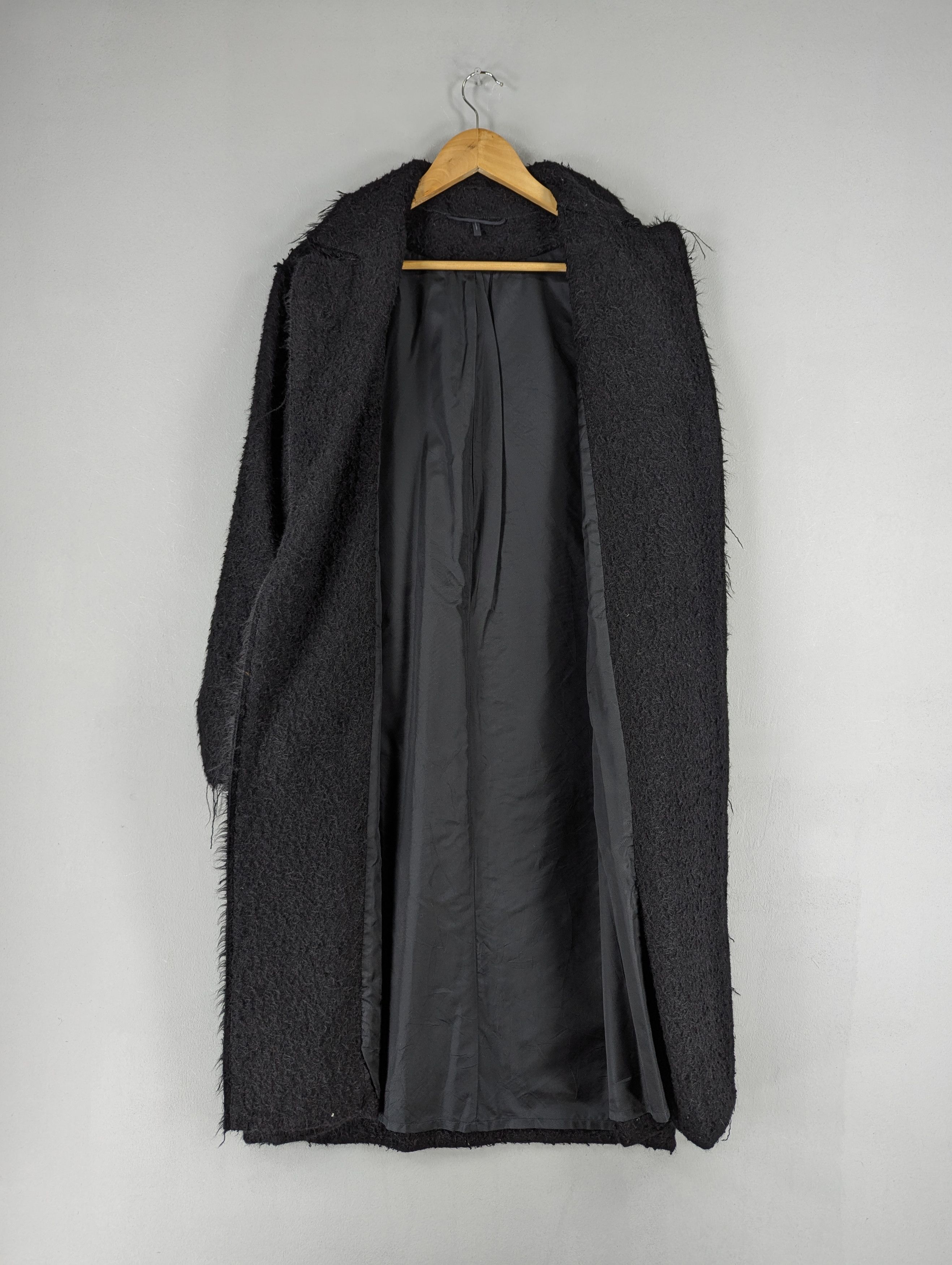 Helmut Lang Helmut Lang 'Shaggy' Long Coat-Black Size S Size US S / EU 44-46 / 1 - 9 Thumbnail