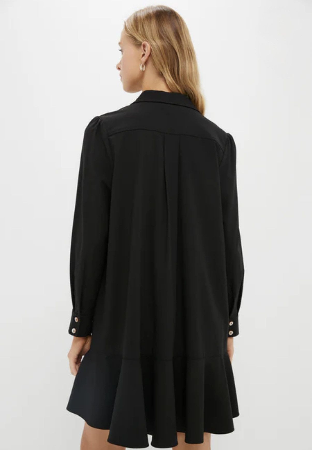 Other Tuckernuck Black Callahan Long Sleeve Crepe Shirt Dress Size S / US 4 / IT 40 - 10 Thumbnail