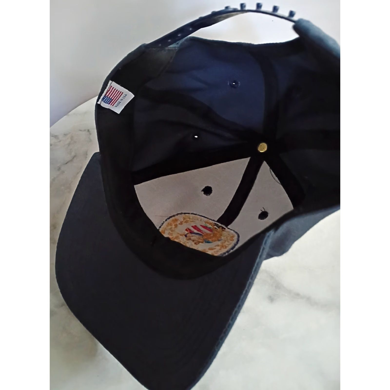 Vintage VINTAGE Snapback Cap Korean War Commemoration Blue United States of America Adjustable Cap Hat Size ONE SIZE - 3 Thumbnail