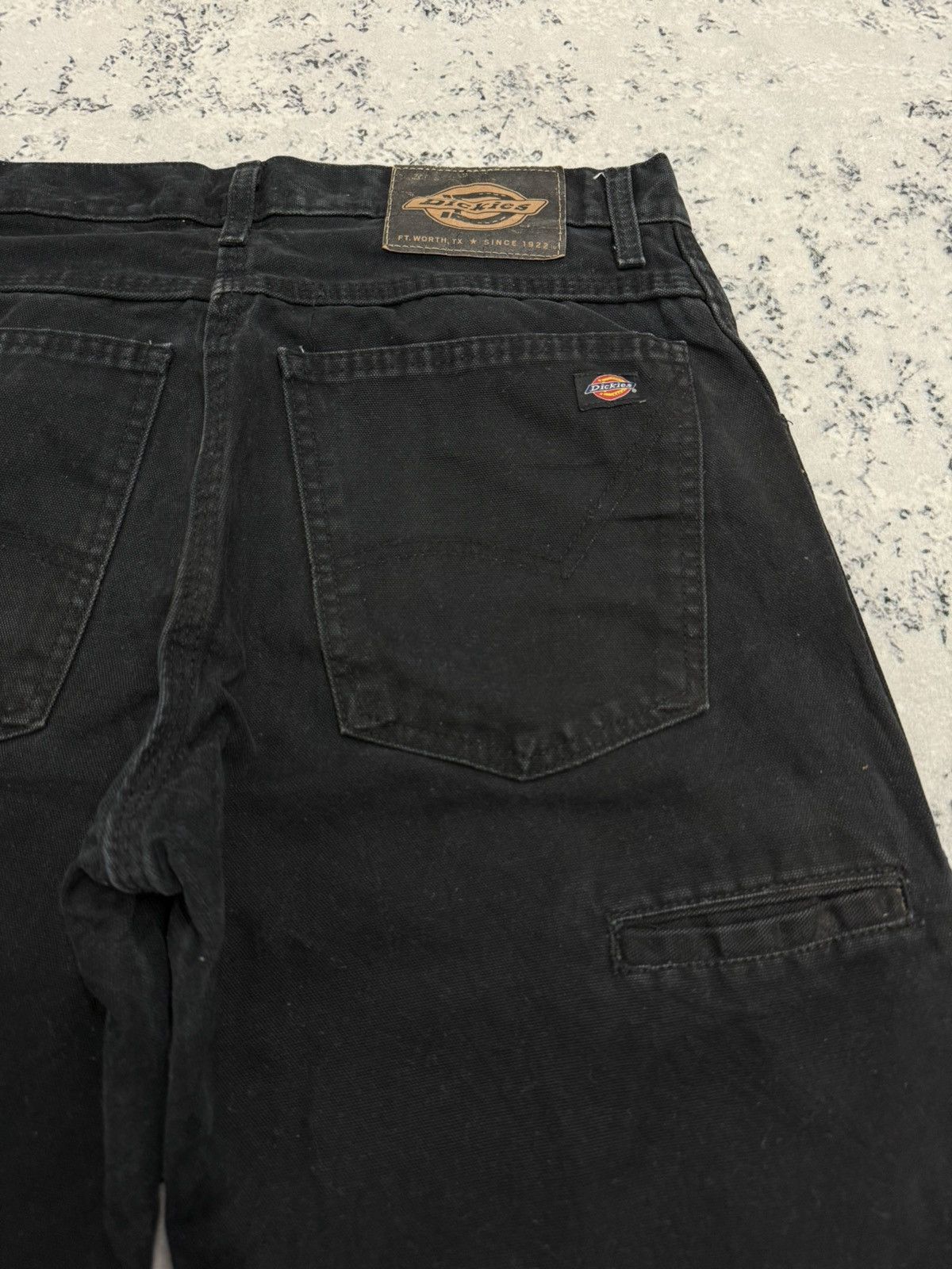 Dickies Y2K Dickies Faded Black Double Knee Distressed Workwear Size US 30 / EU 46 - 13 Thumbnail