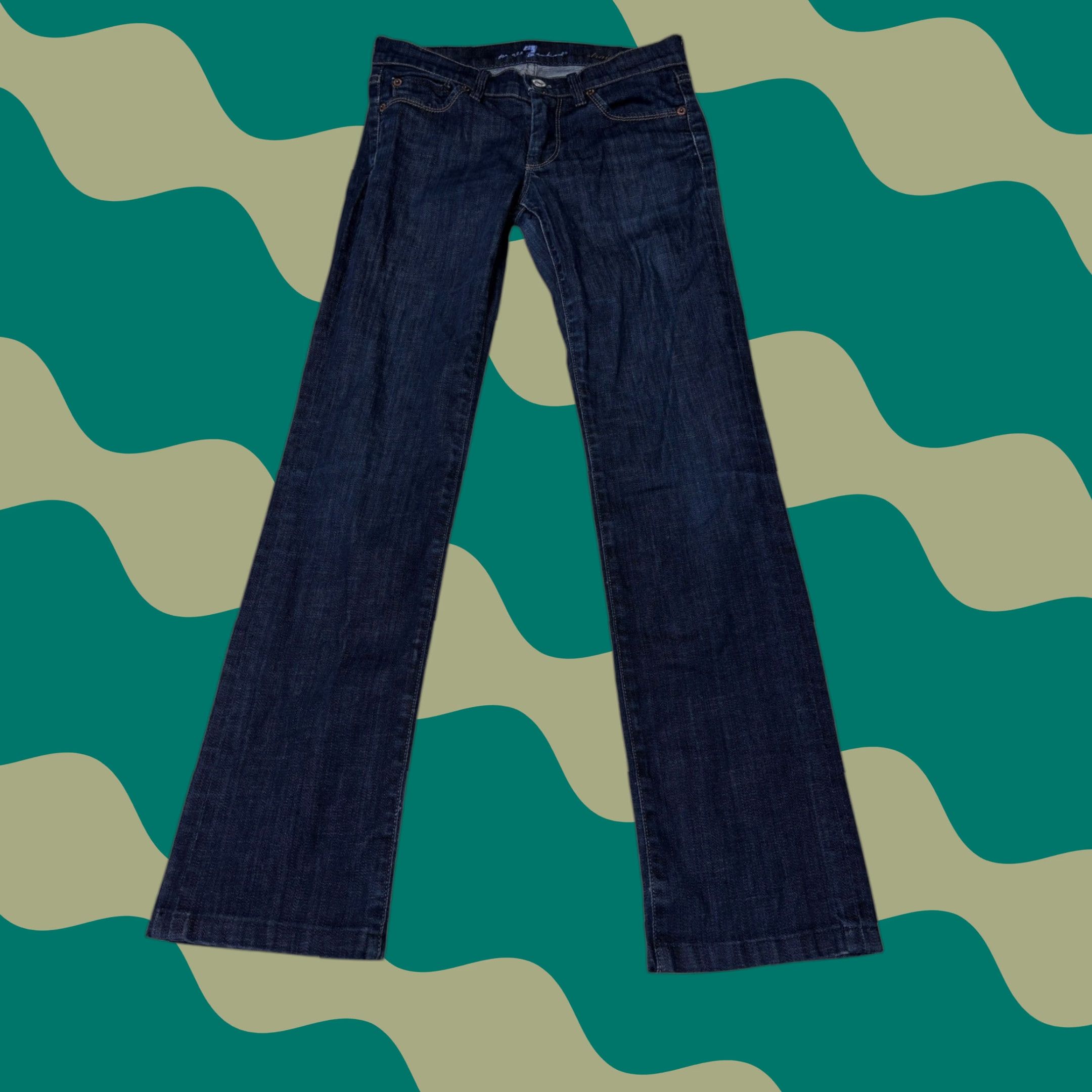 7 For All Mankind 7 For All Mankind Jeans Women Size 28X28 Dark Wash Straight Leg Denim Cotton Spandex Zip Button 5-Pocket Classic Fit Womens Size 28" / US 6 / IT 42 - 1 Thumbnail