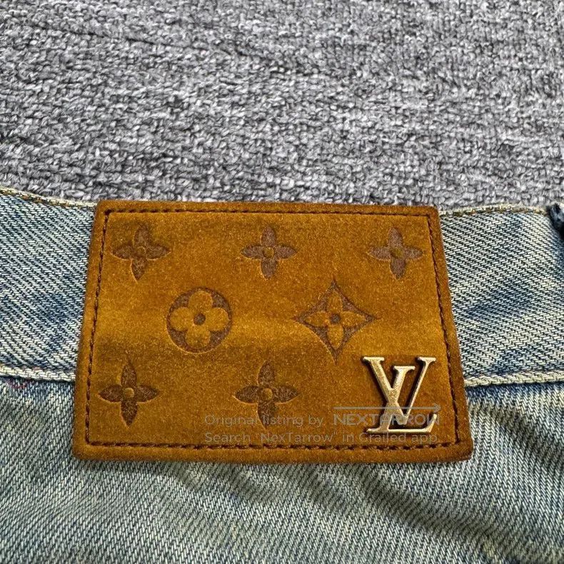 Louis Vuitton Louis Vuitton Flocked Letter Denim Jeans. Size US 29 - 3 Thumbnail