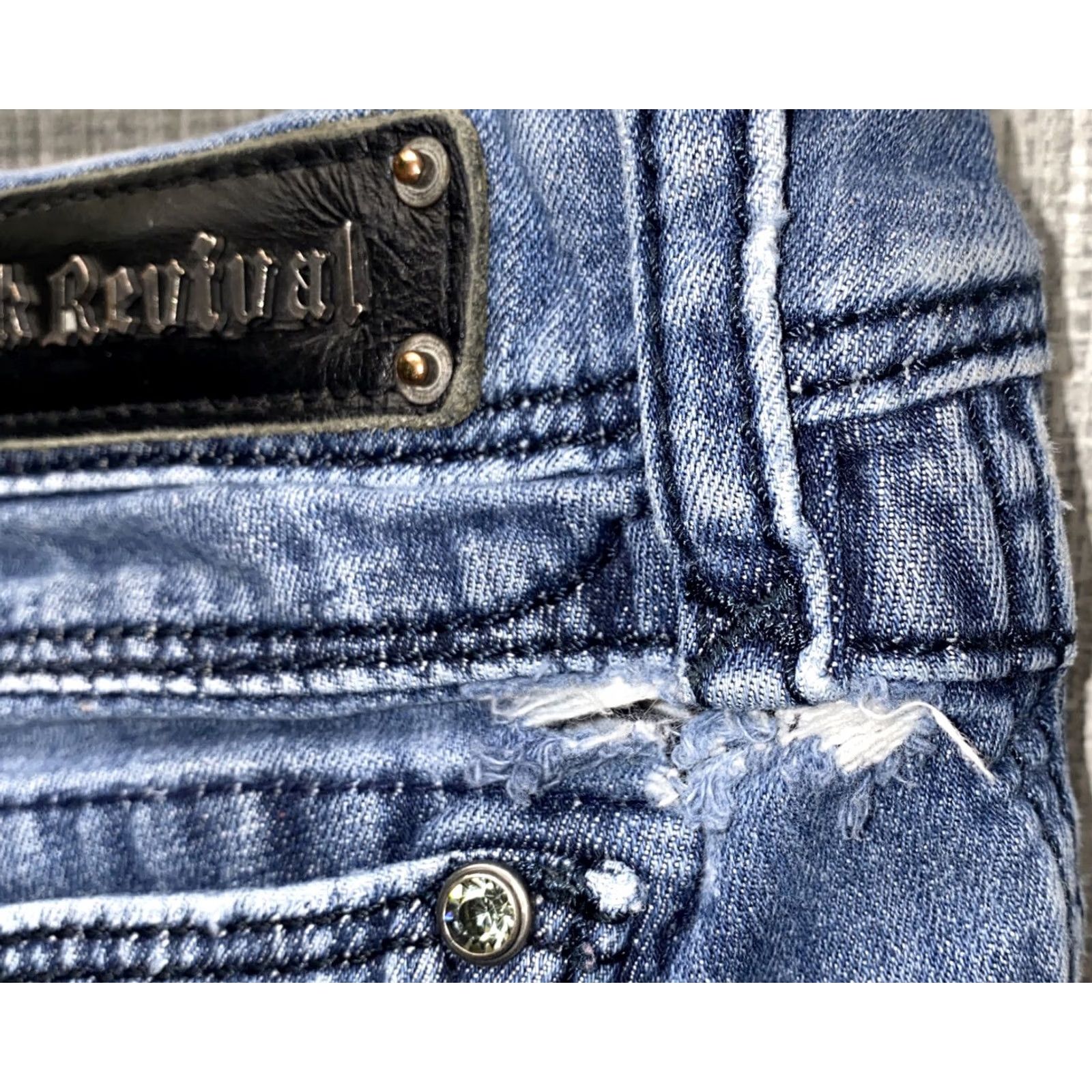 Vintage Rock Revival Charlotte FLARE Denim Jeans Womens Blue 28 X 30 Regular Inseam 30 Cotton Denim Size 28 Size 28" / US 6 / IT 42 - 6 Thumbnail