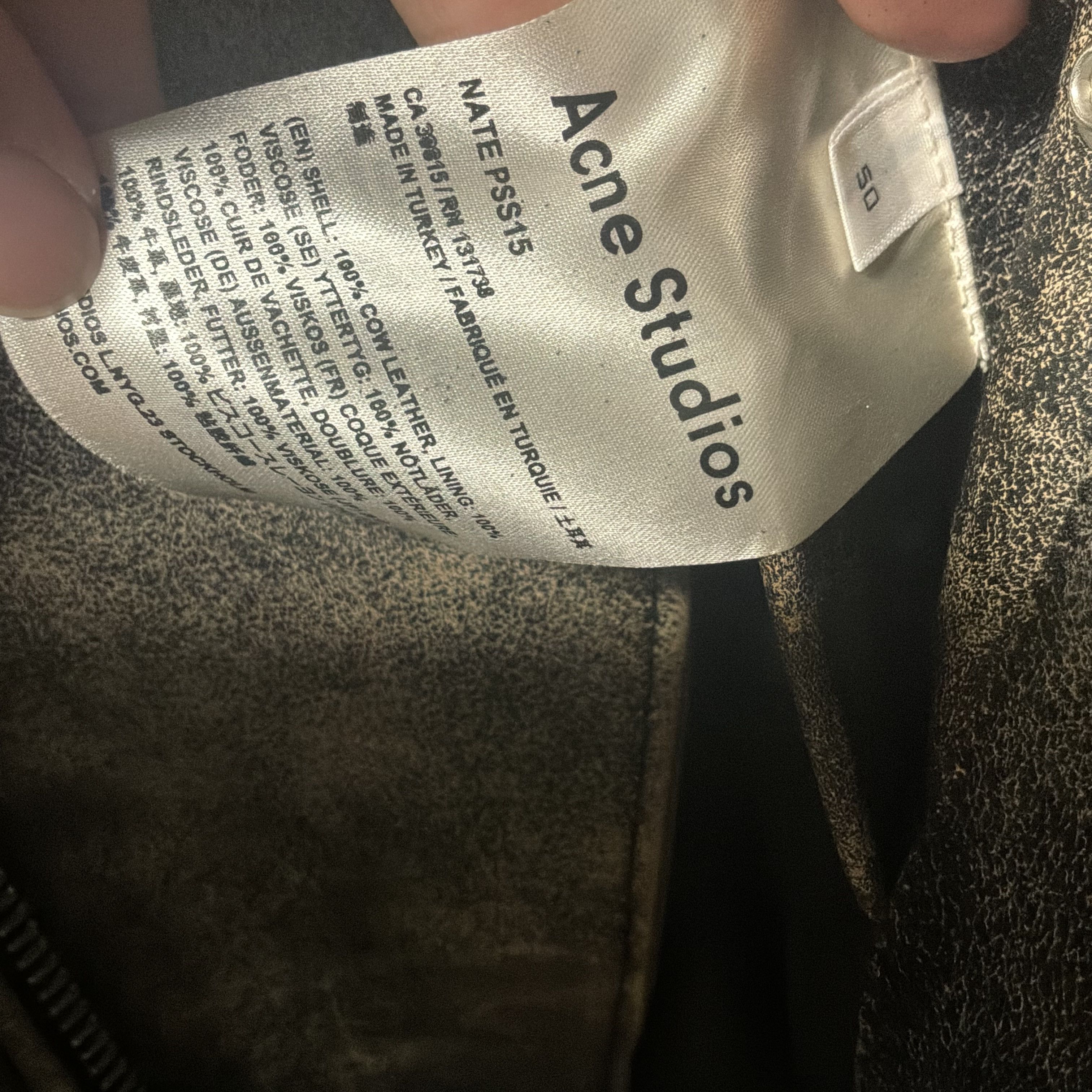 Acne Studios Acne Studios Nate PSS15 Cowhide Leather Jacket Size 50 Size US M / EU 48-50 / 2 - 4 Thumbnail