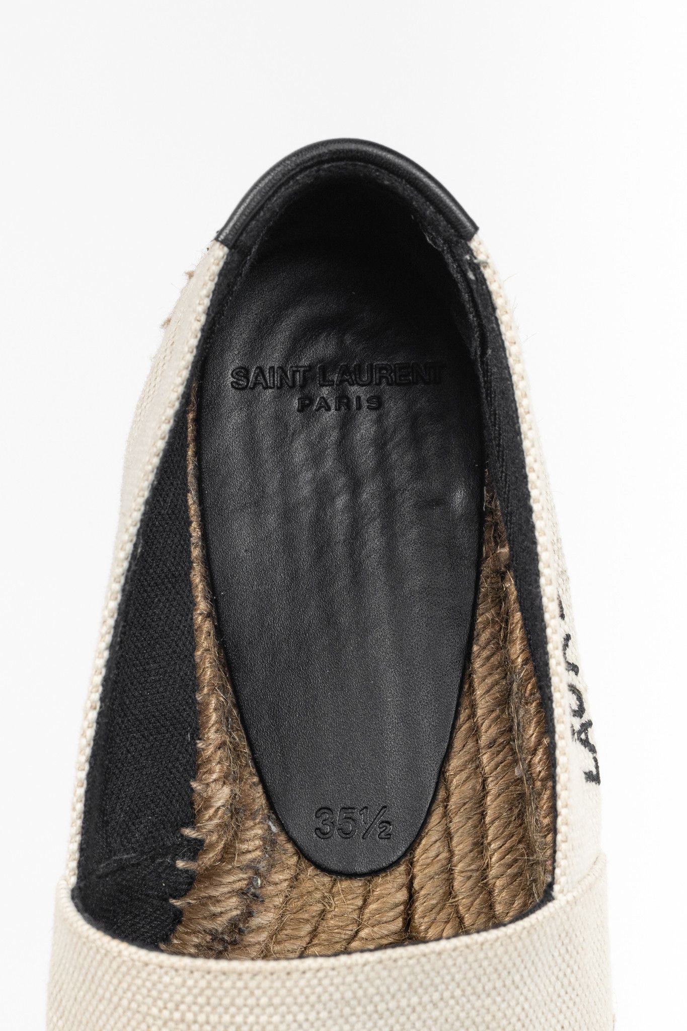 Saint Laurent Paris Saint Laurent Canvas Embroidered-Logo Flat Espadrilles Size US 5 / IT 35 - 11 Thumbnail