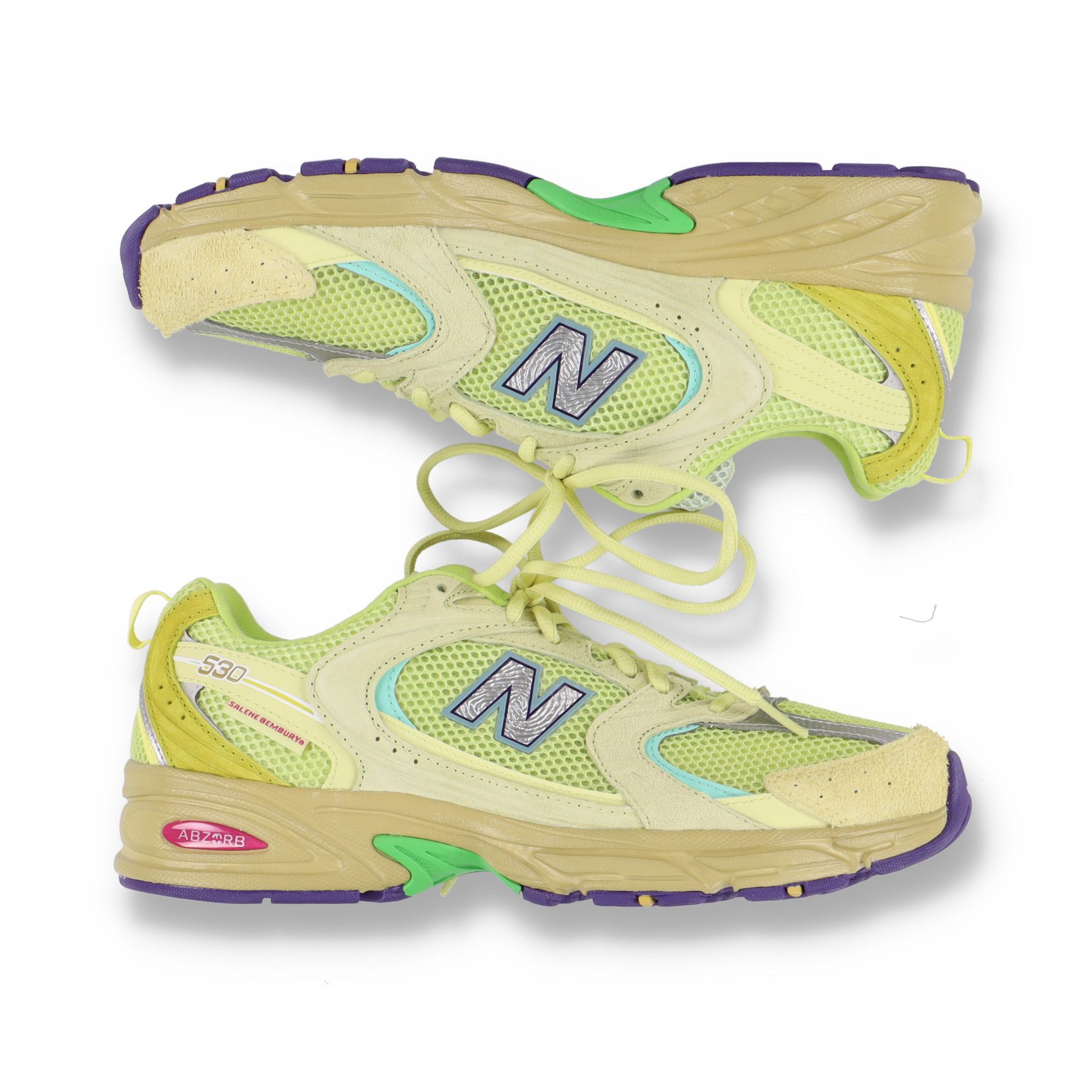 New Balance × Salehe Bembury SIGNED Yellow 530 MR530PR Trainers Size US 9.5 / EU 42-43 - 6 Thumbnail