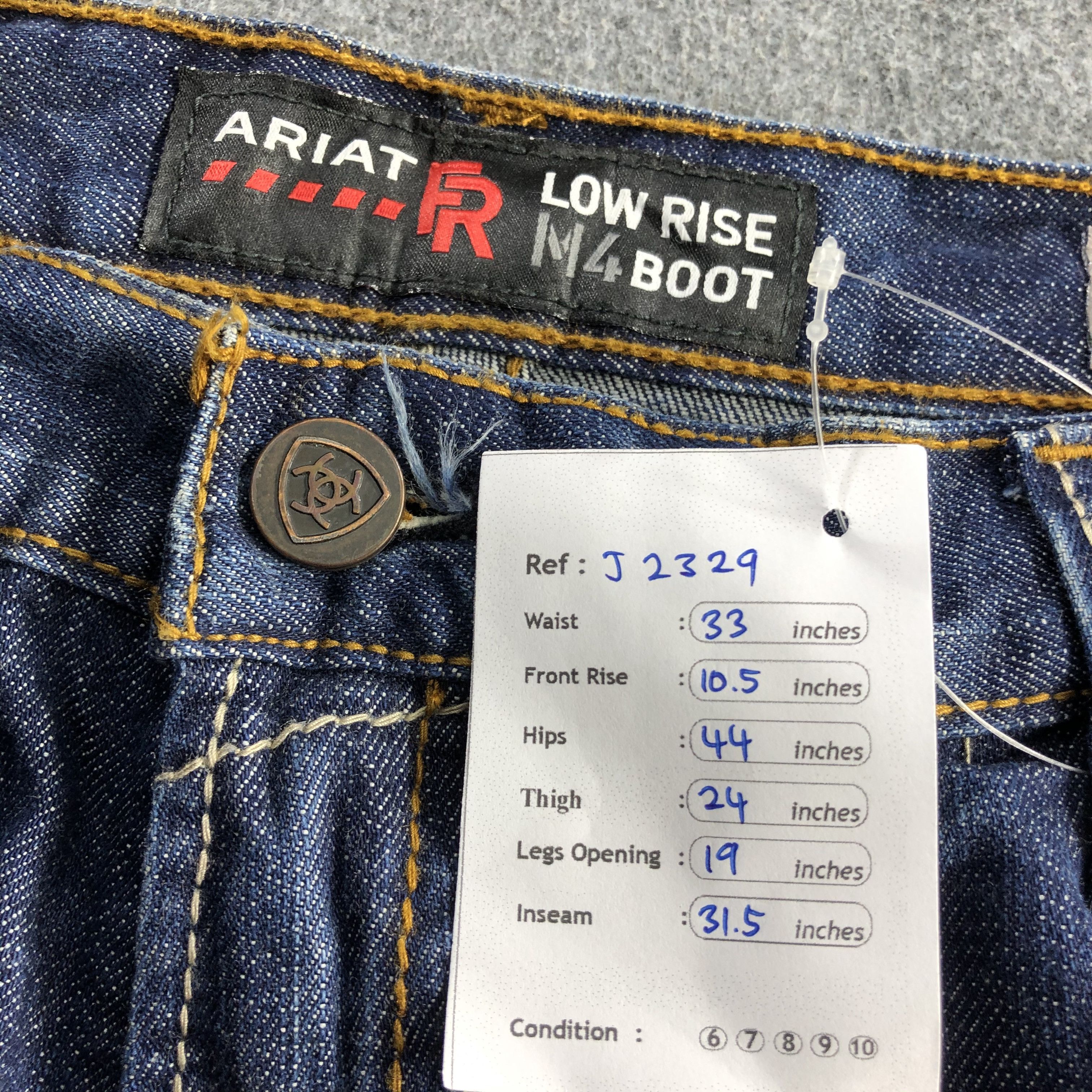 Ariat Vintage Blue Wash M4 Ariat Jeans-J2329 Size US 33 - 12 Thumbnail