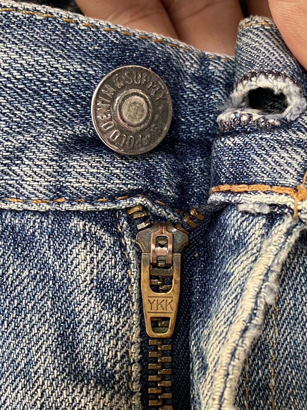 Ralph Lauren × Vintage THRASHED Mud Wash Ralph Lauren Destroyed Jeans Size US 32 / EU 48 - 12 Thumbnail