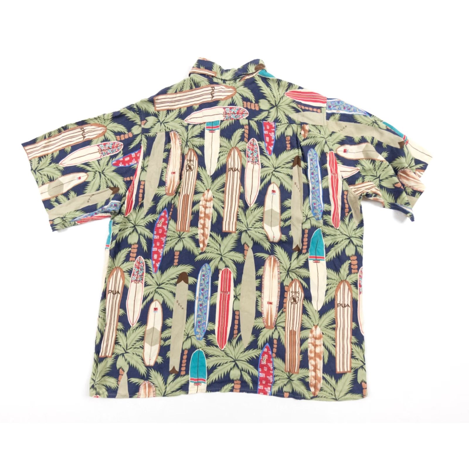 Reyn Spooner Reyn Spooner Mens Shirt Hawaiian Button-Down Short Sleeve Surfboards Multicolor Size US M / EU 48-50 / 2 - 4 Thumbnail