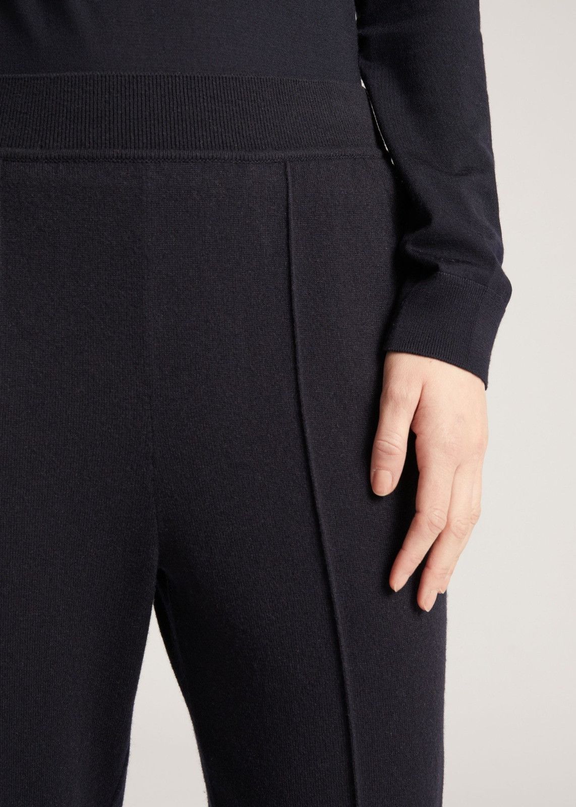 Loro Piana o1srvl11e1224 Mellbreak Cashmere Pant in Black Size 26" / US 2 / IT 38 - 2 Thumbnail