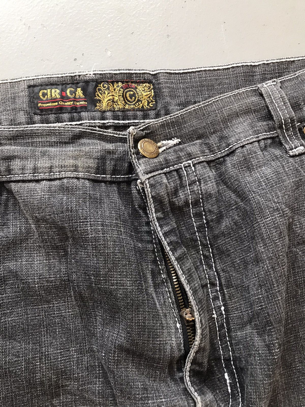 C1RCA × Southpole × Vintage Vintage cir ca white thread embroidered loose fit denim Size US 40 / EU 56 - 9 Thumbnail