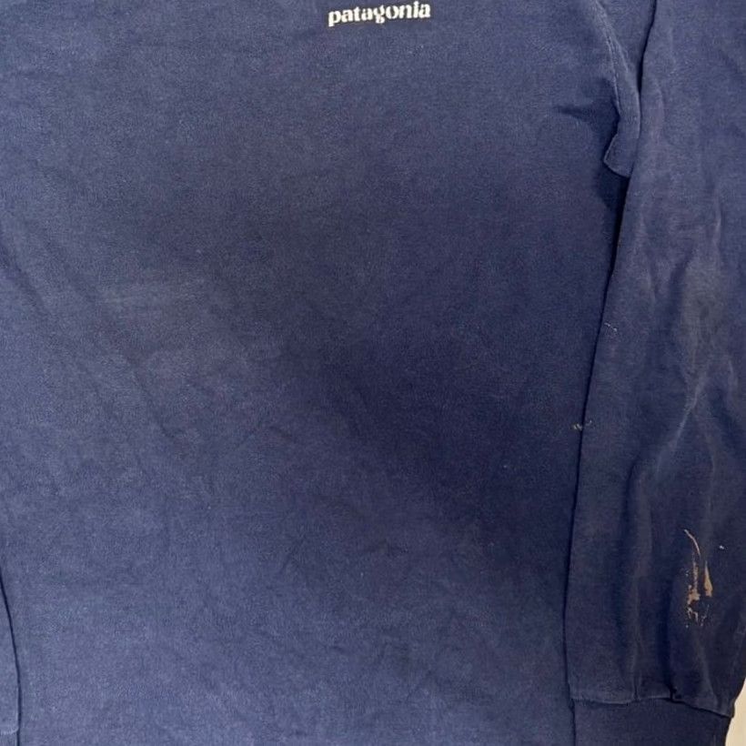 Patagonia VINTAGE Patagonia P-6 Back Logo Organic Cotton Long Sleeve Shirt M Green Size US M / EU 48-50 / 2 - 3 Thumbnail