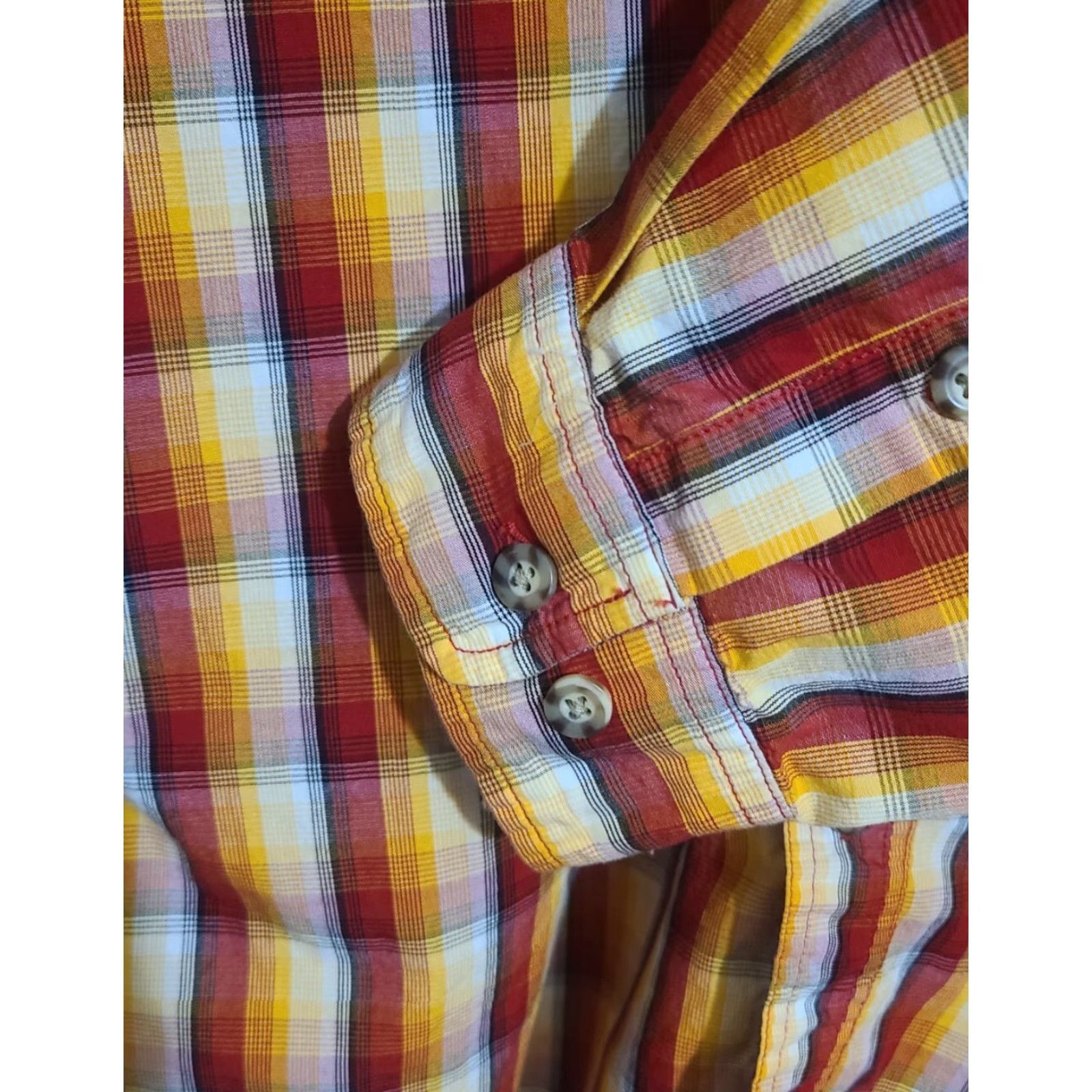 Carhartt Carhartt Shirt Mens XL Plaid Long Sleeve Button Pocket XLarge Cotton Yellow Size US XL / EU 56 / 4 - 8 Thumbnail