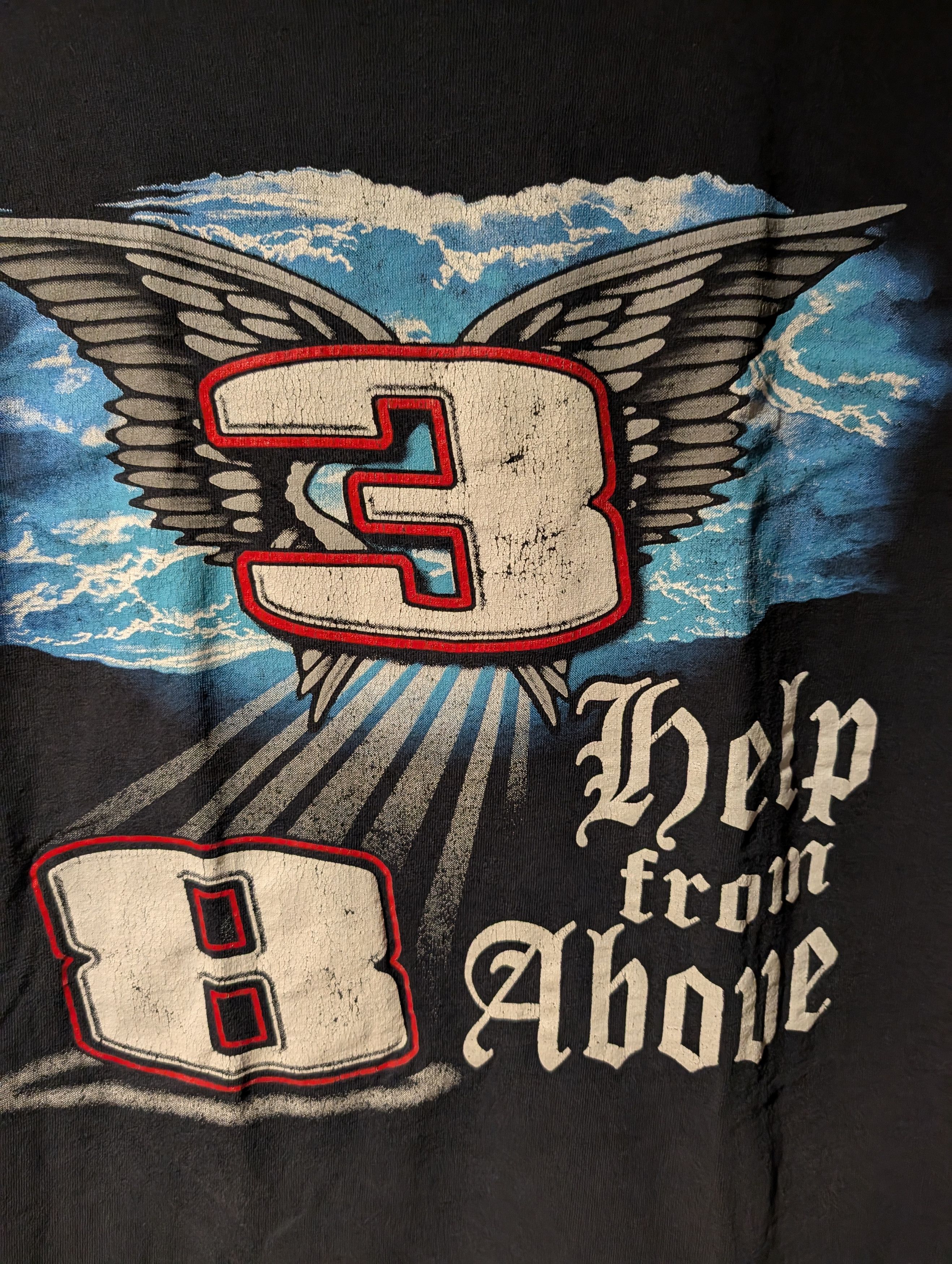 NASCAR Vintage Y2K Dale Earnhardt Help From Above NascarT-Shirt Size US M / EU 48-50 / 2 - 2 Thumbnail