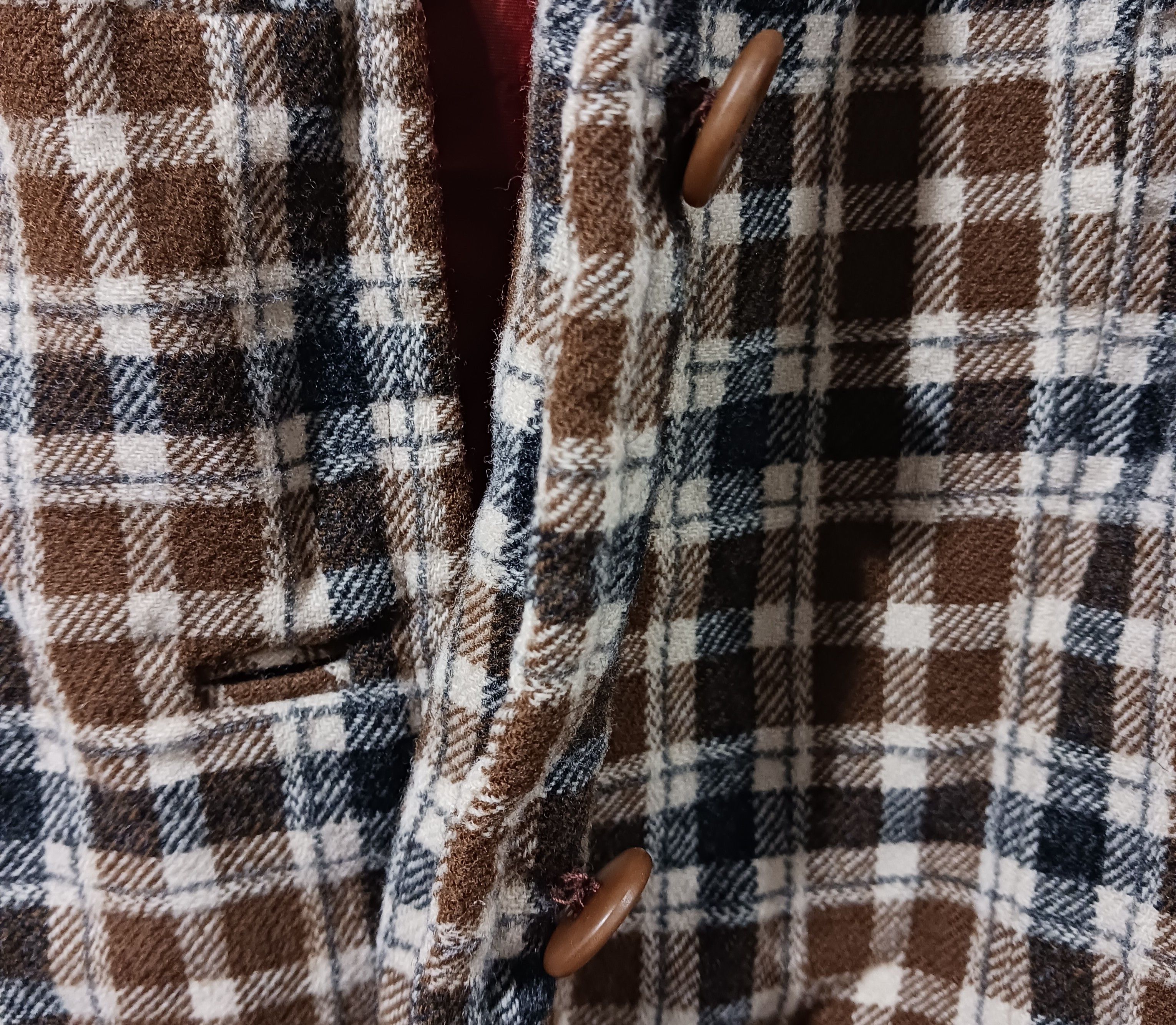Pendleton × Vintage Pendleton Vintage 1970s Brown Plaid Blazer Suit Style Jacket Size XL / US 12-14 / IT 48-50 - 20 Thumbnail